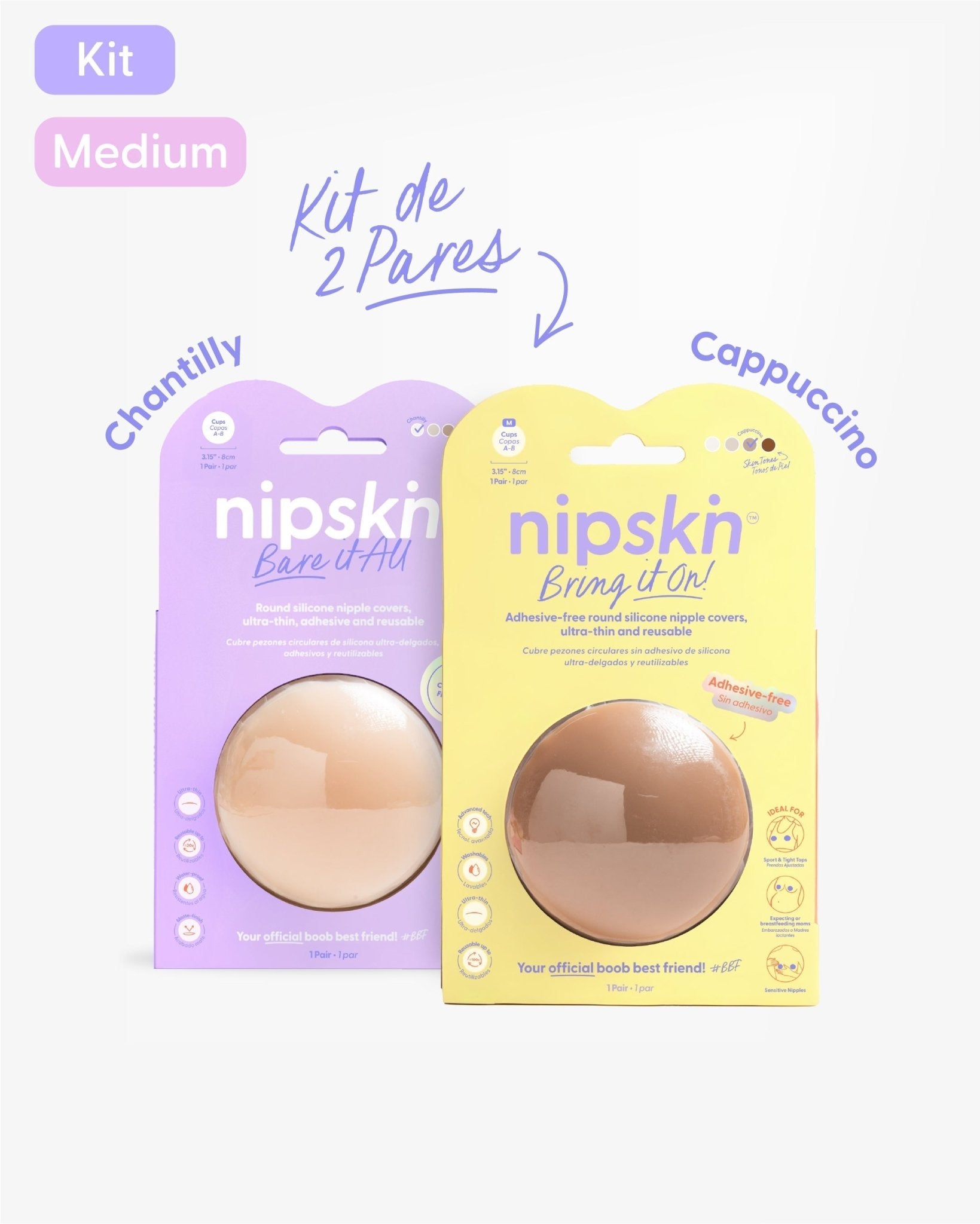 Kit Pezoneras Sin Adhesivo + Pezoneras Con Adhesivo | Nipskin® - Nipskin ES