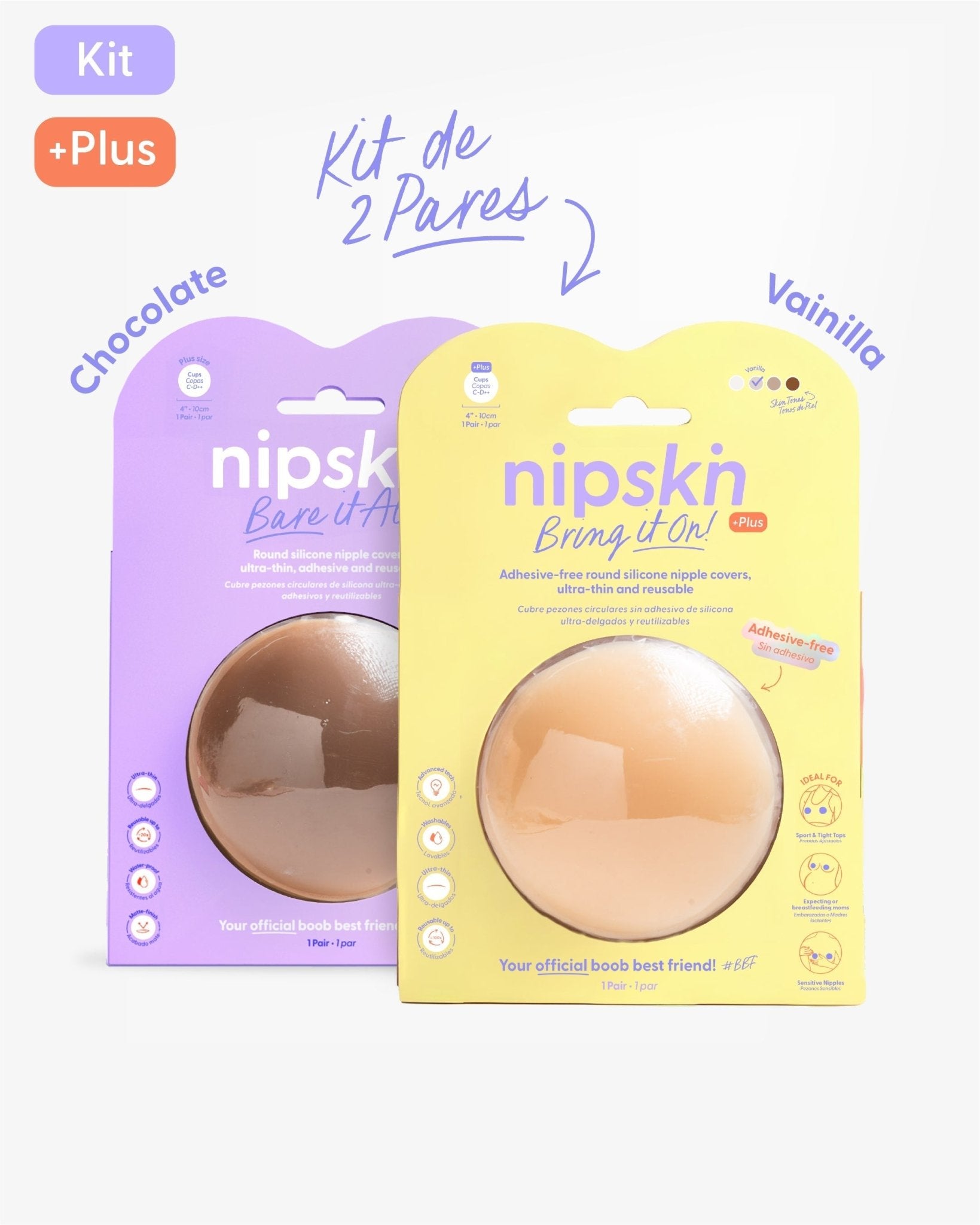 Kit Pezoneras Sin Adhesivo + Pezoneras Con Adhesivo | Nipskin® - Nipskin ES