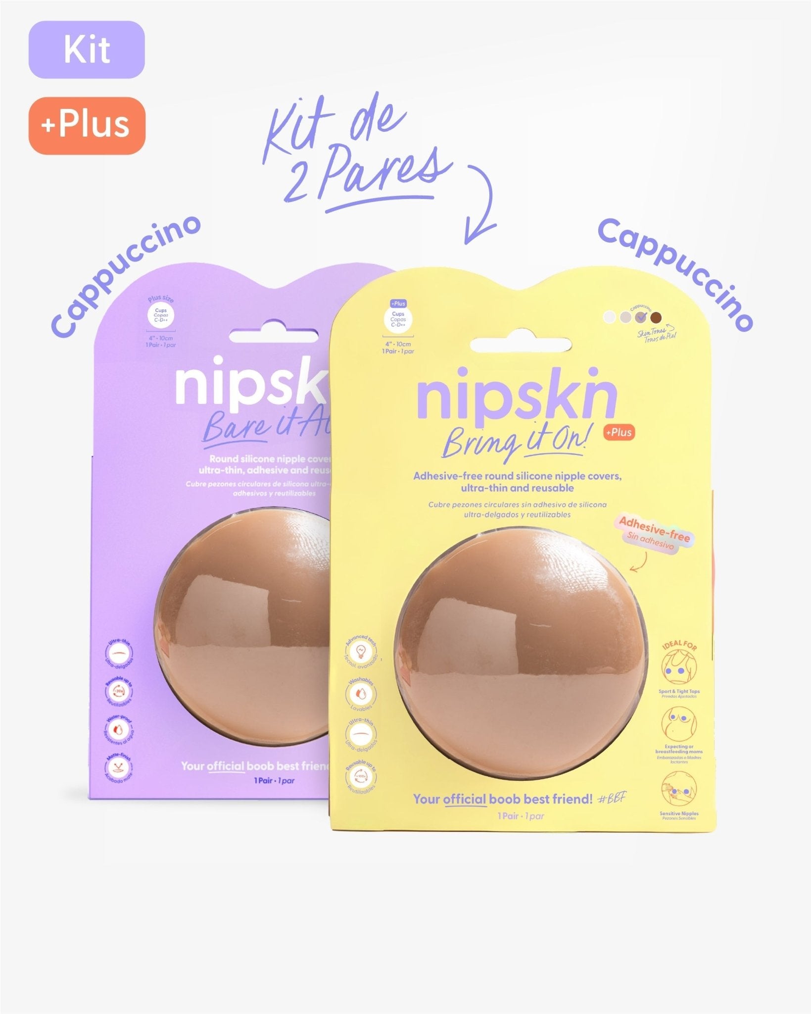 Kit Pezoneras Sin Adhesivo + Pezoneras Con Adhesivo | Nipskin® - Nipskin ES