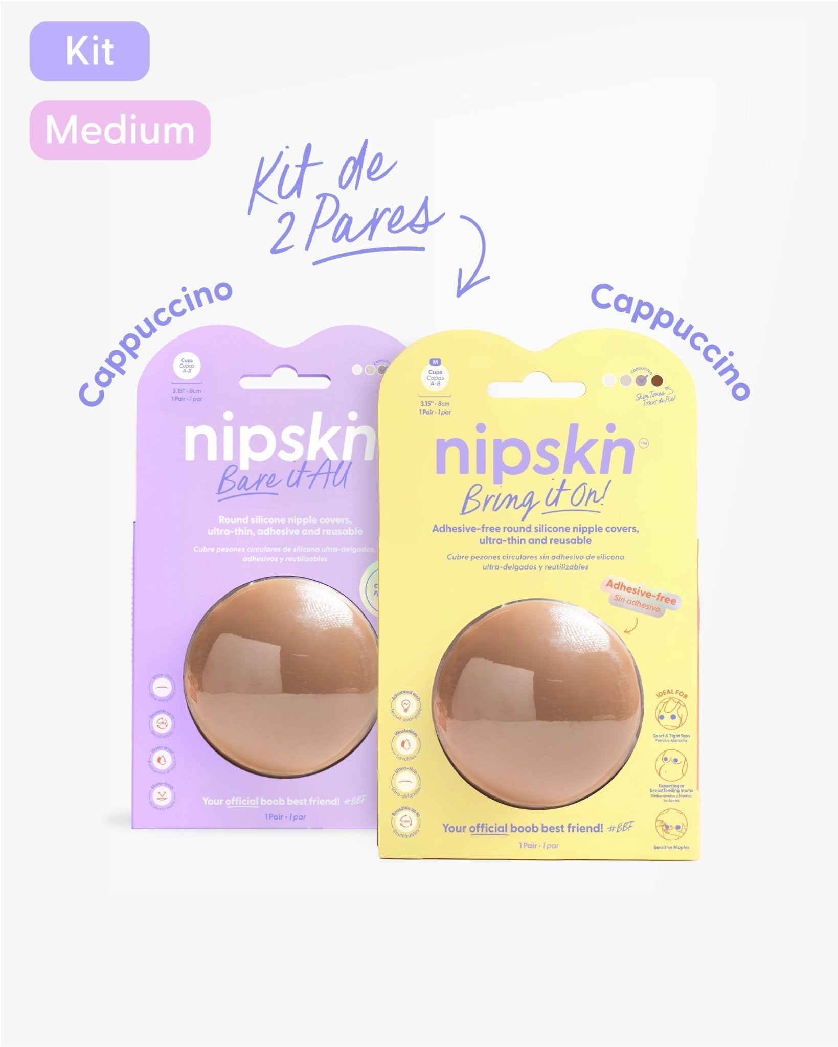Kit Pezoneras Sin Adhesivo + Pezoneras Con Adhesivo | Nipskin® - Nipskin ES