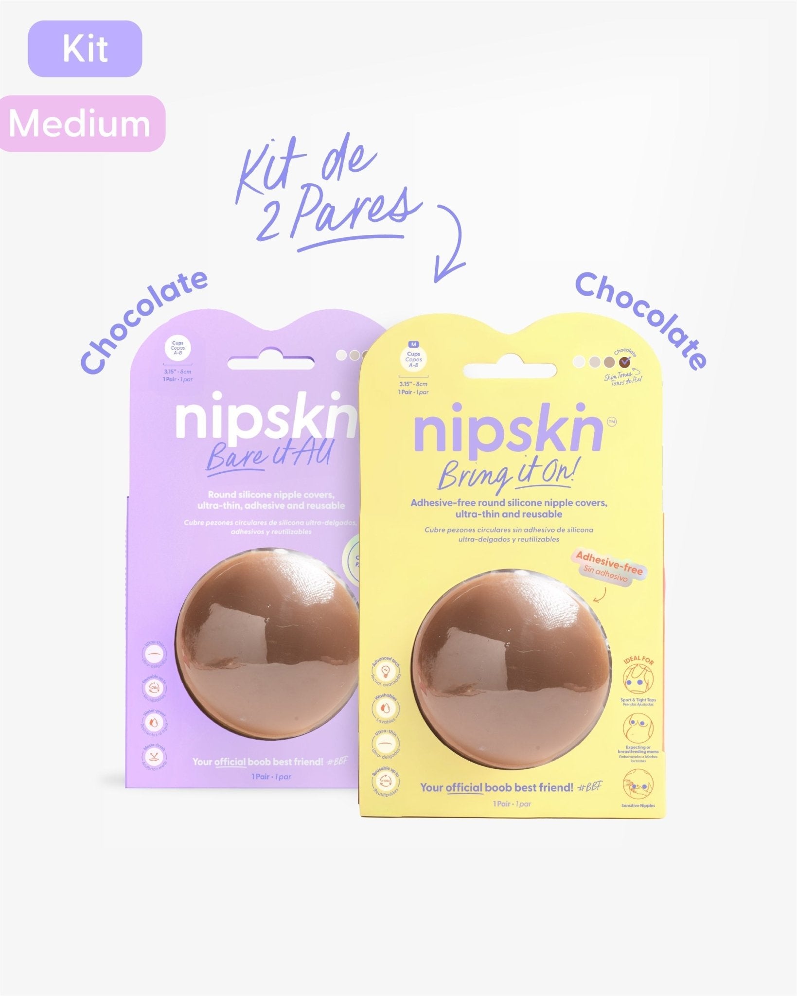Kit Pezoneras Sin Adhesivo + Pezoneras Con Adhesivo | Nipskin® - Nipskin ES