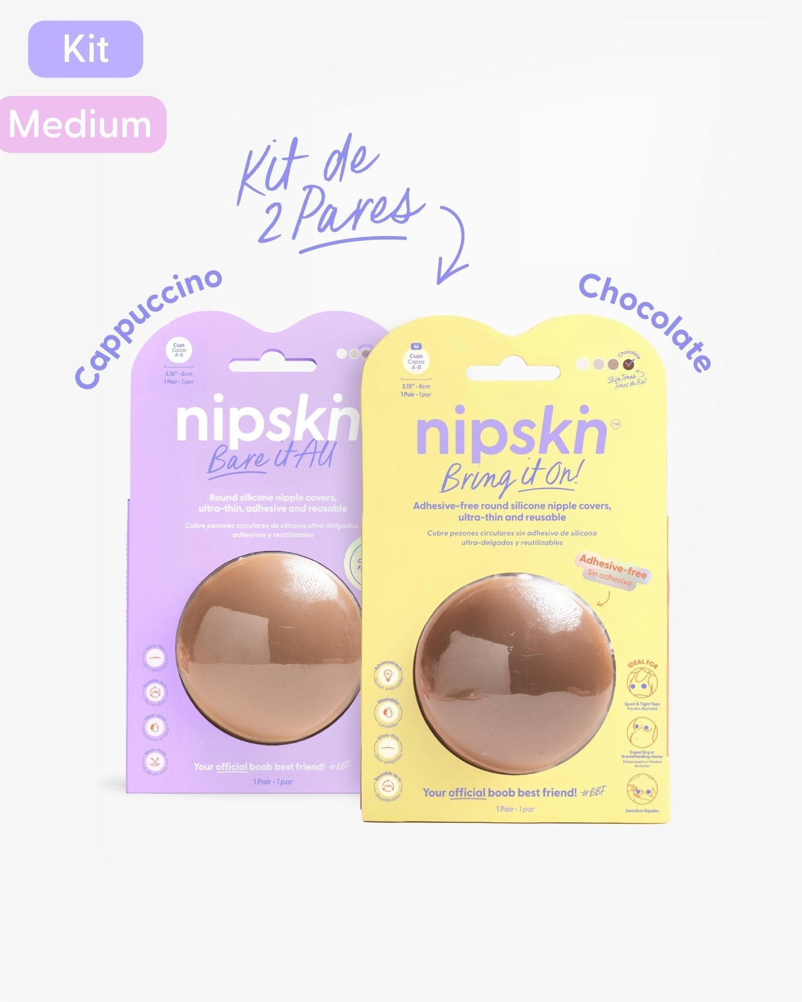 Kit Pezoneras Sin Adhesivo + Pezoneras Con Adhesivo | Nipskin® - Nipskin ES
