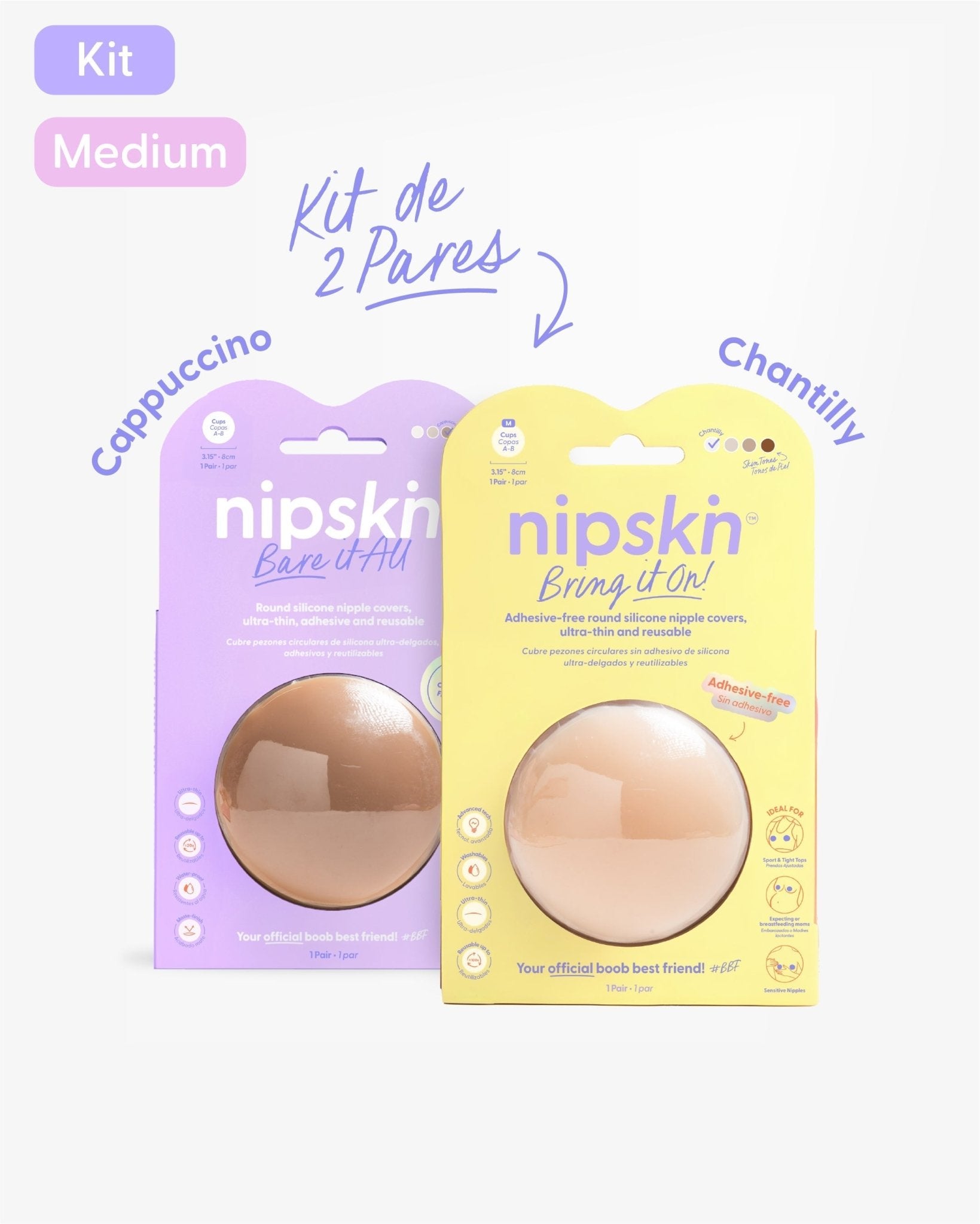 Kit Pezoneras Sin Adhesivo + Pezoneras Con Adhesivo | Nipskin® - Nipskin ES