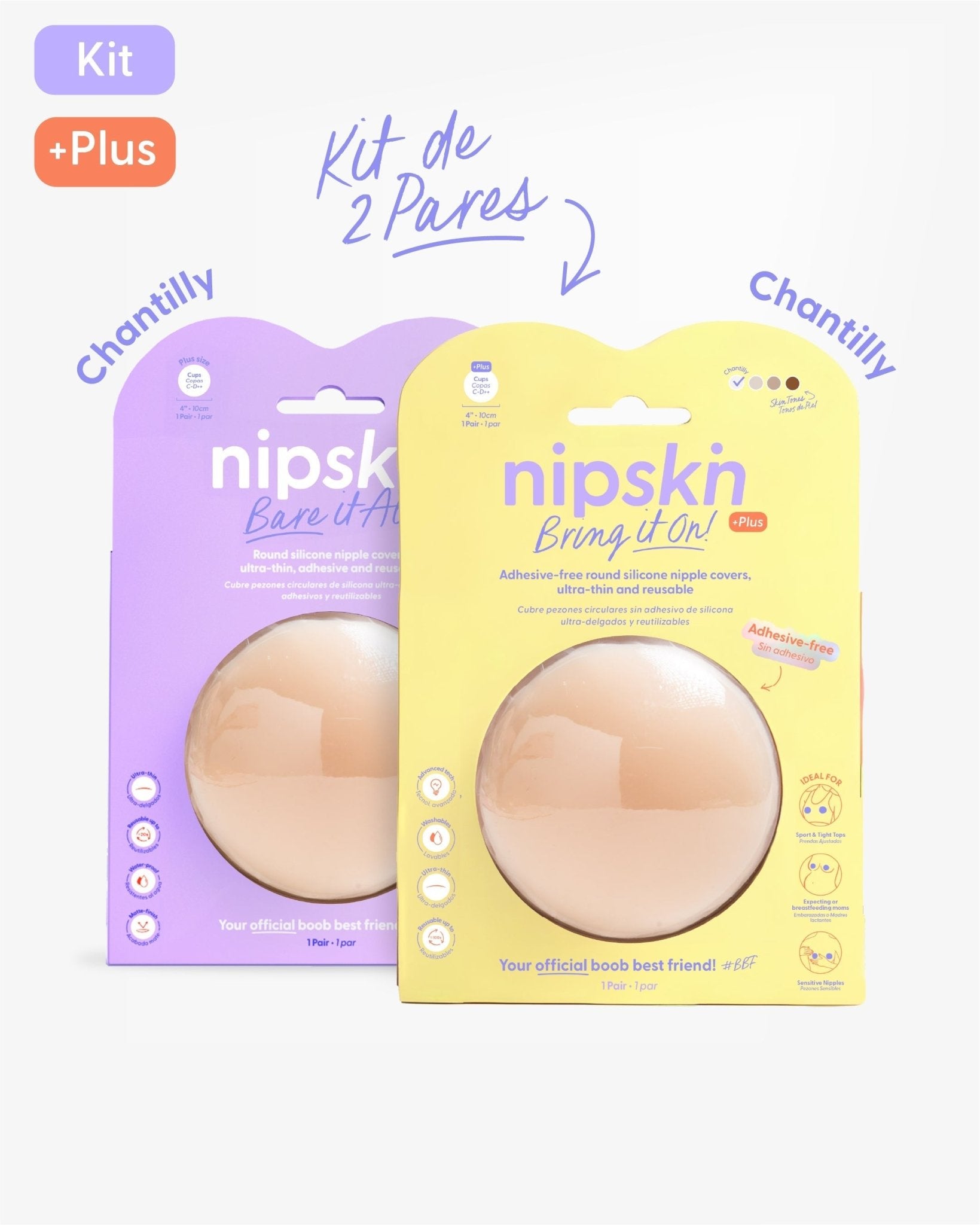Kit Pezoneras Sin Adhesivo + Pezoneras Con Adhesivo | Nipskin® - Nipskin ES