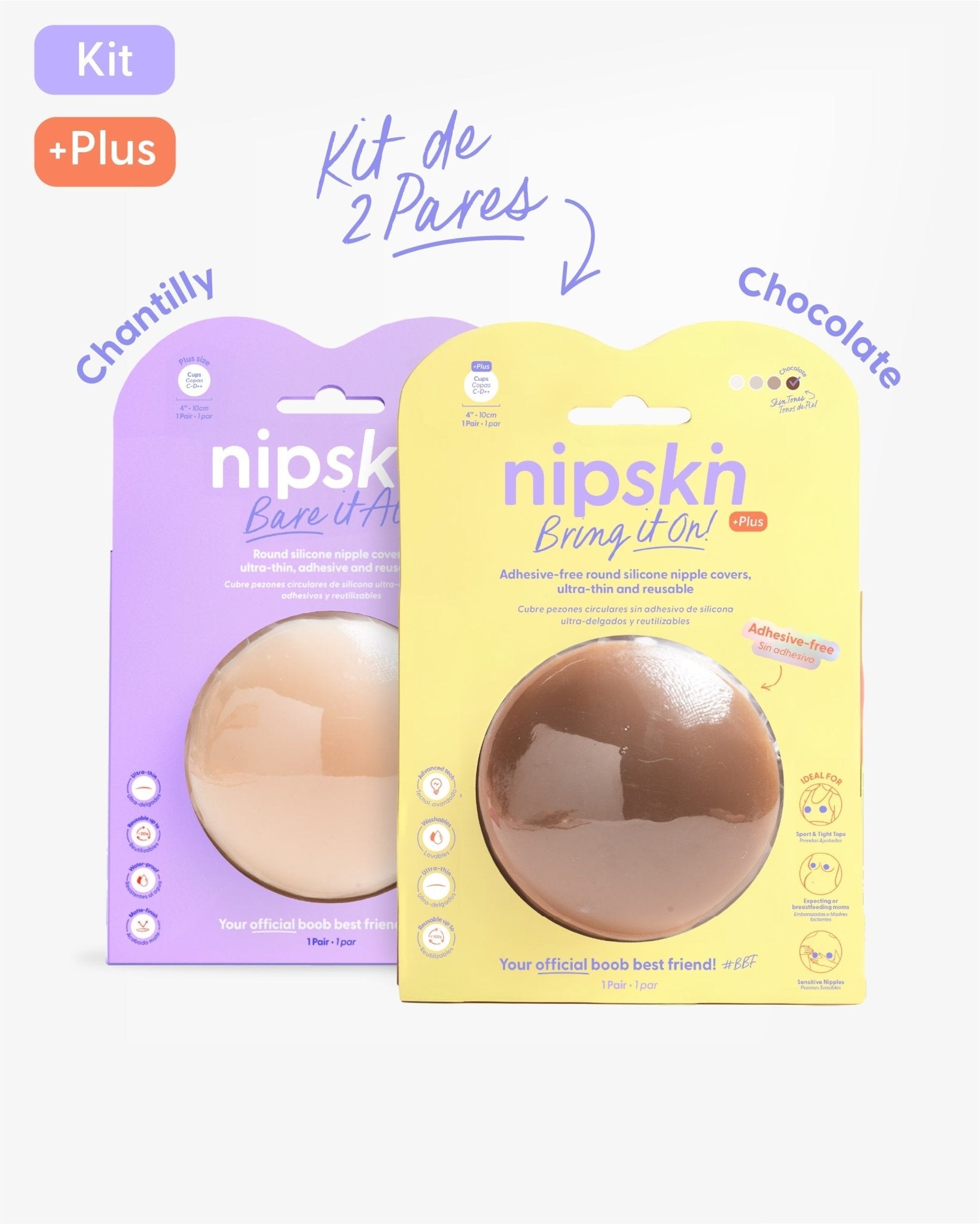 Kit Pezoneras Sin Adhesivo + Pezoneras Con Adhesivo | Nipskin® - Nipskin ES