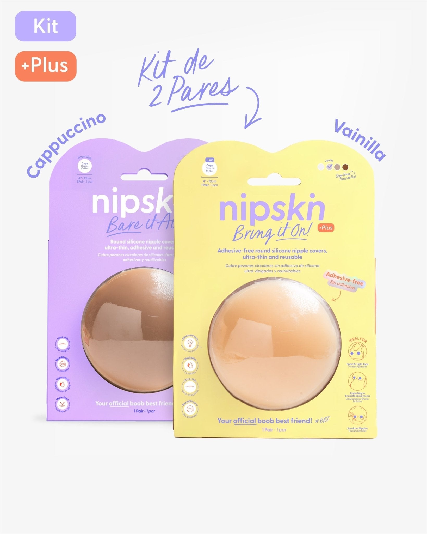 Kit Pezoneras Sin Adhesivo + Pezoneras Con Adhesivo | Nipskin® - Nipskin ES