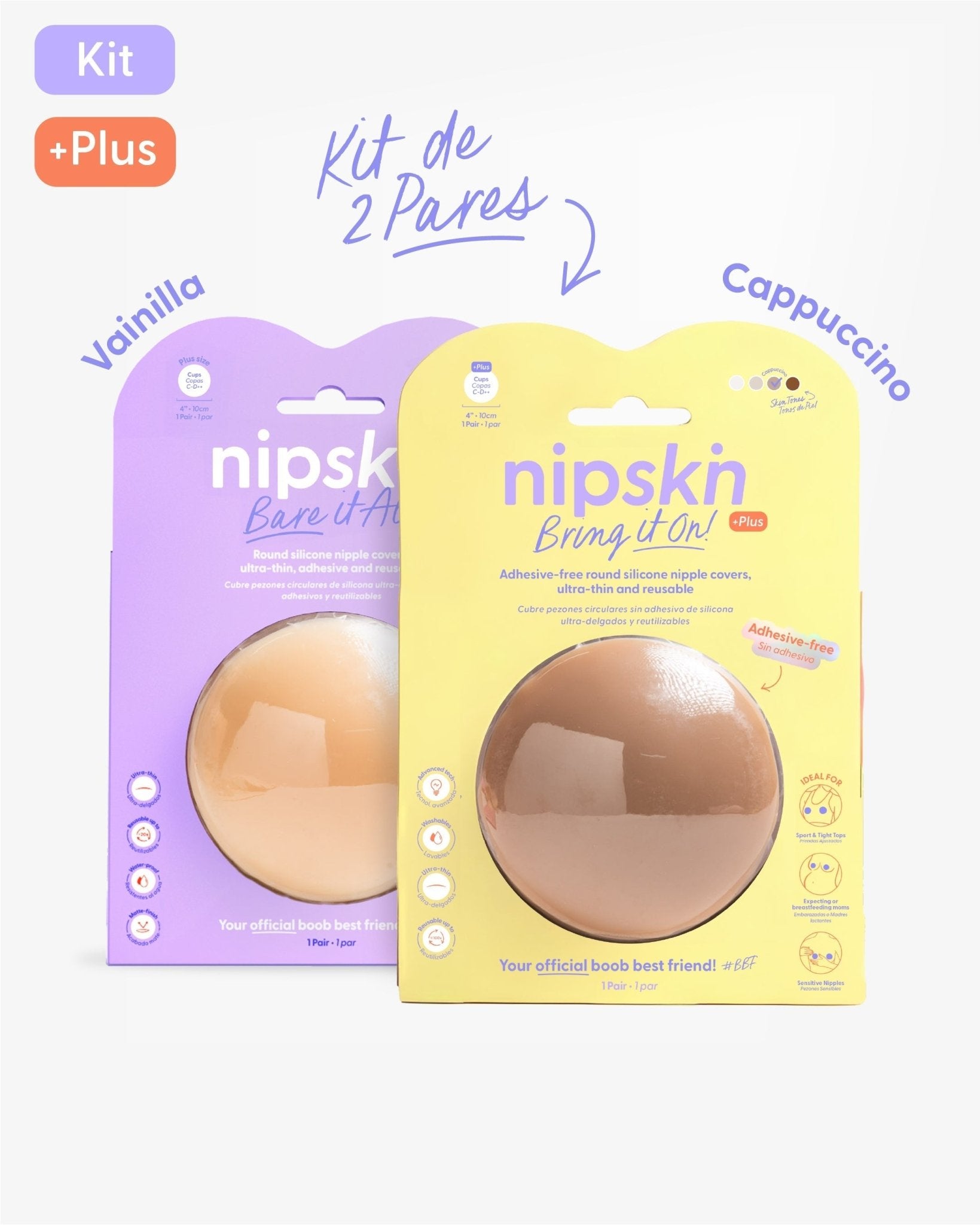 Kit Pezoneras Sin Adhesivo + Pezoneras Con Adhesivo | Nipskin® - Nipskin ES
