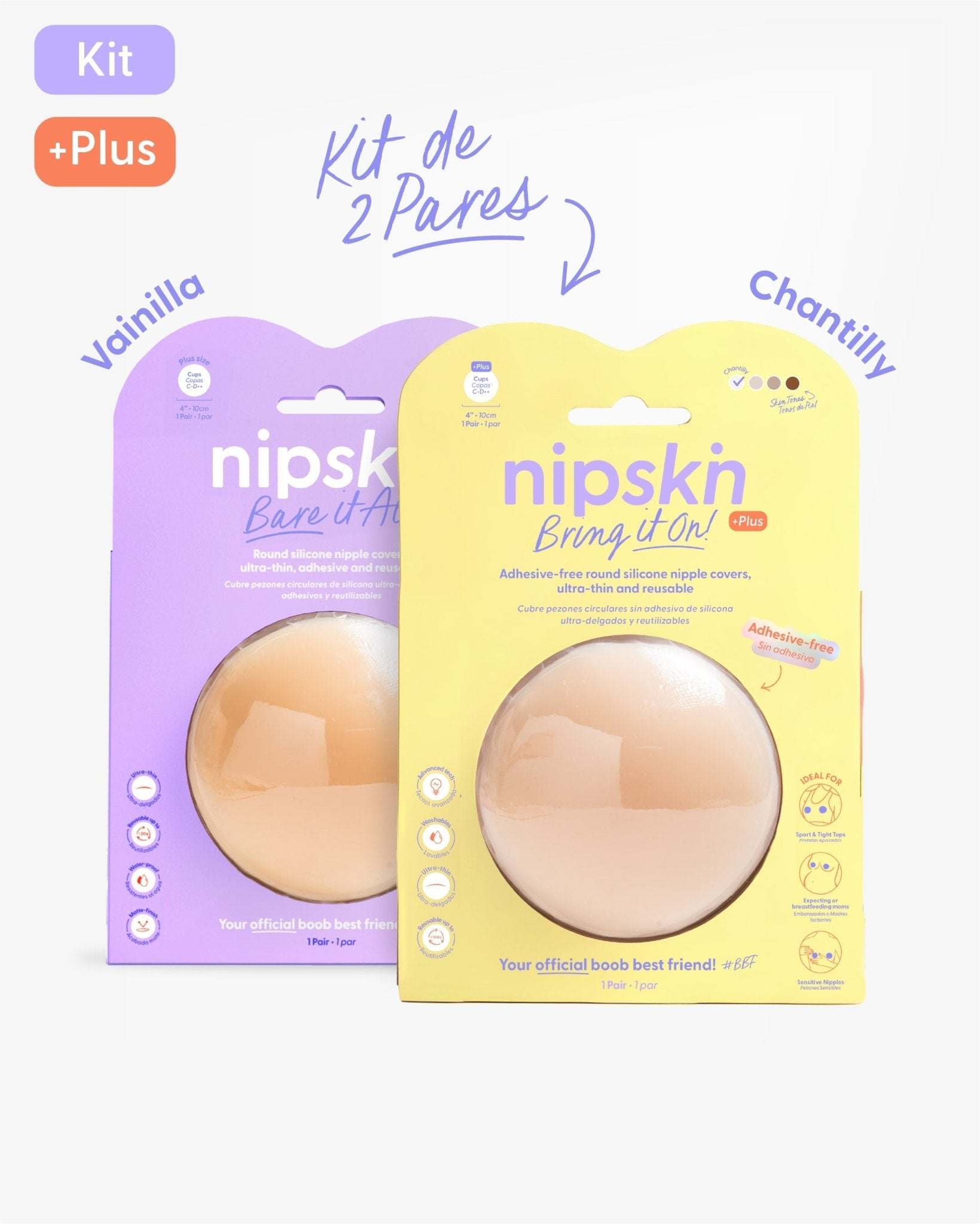 Kit Pezoneras Sin Adhesivo + Pezoneras Con Adhesivo | Nipskin® - Nipskin ES