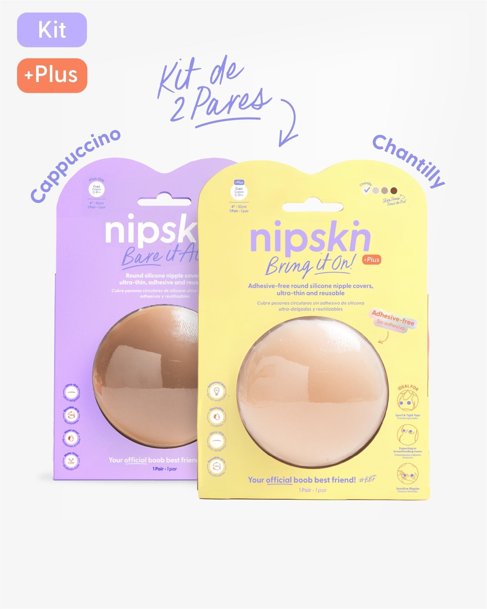 Kit Pezoneras Sin Adhesivo + Pezoneras Con Adhesivo | Nipskin® - Nipskin ES