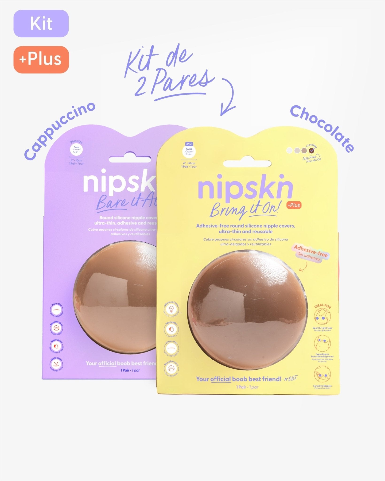 Kit Pezoneras Sin Adhesivo + Pezoneras Con Adhesivo | Nipskin® - Nipskin ES