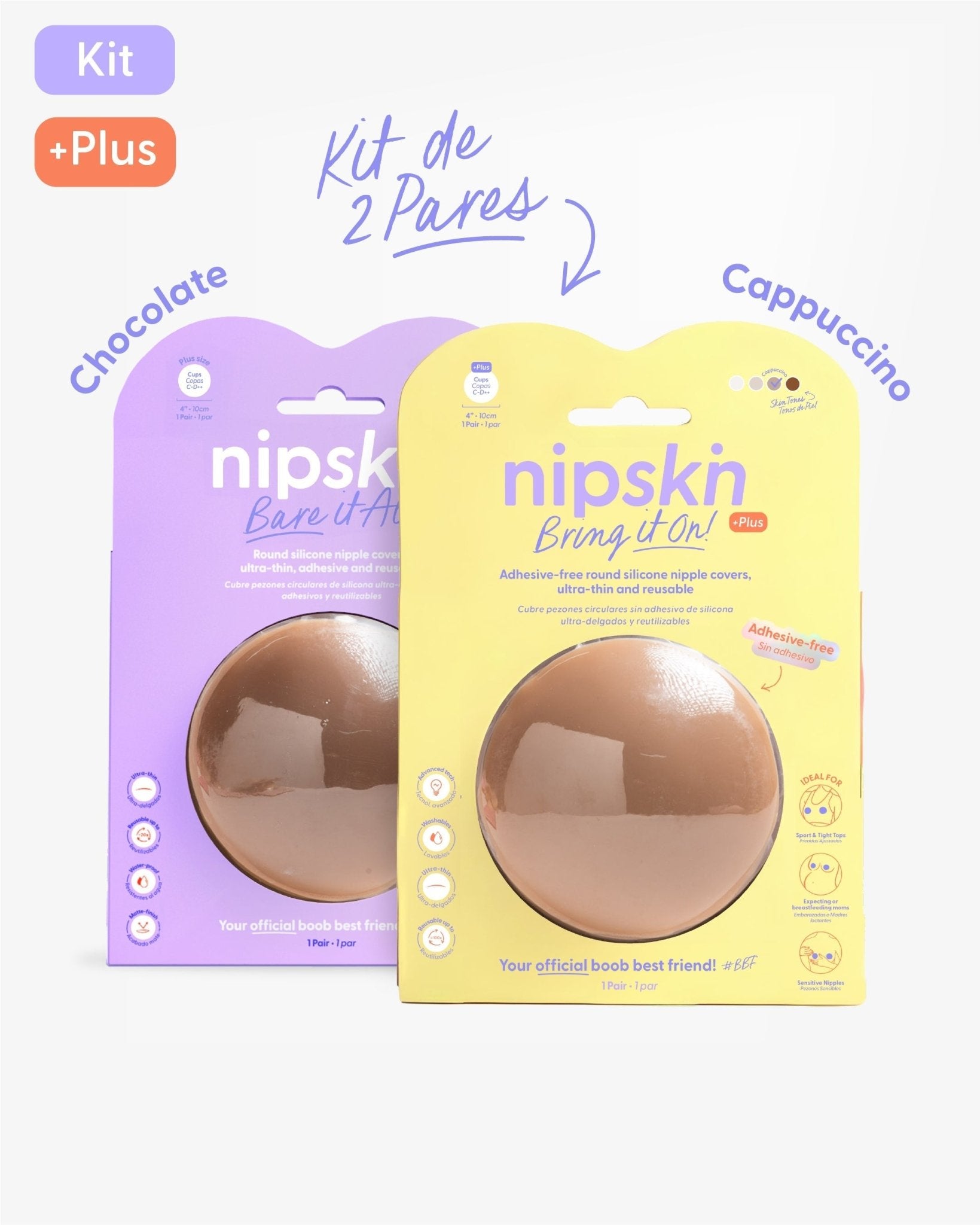 Kit Pezoneras Sin Adhesivo + Pezoneras Con Adhesivo | Nipskin® - Nipskin ES