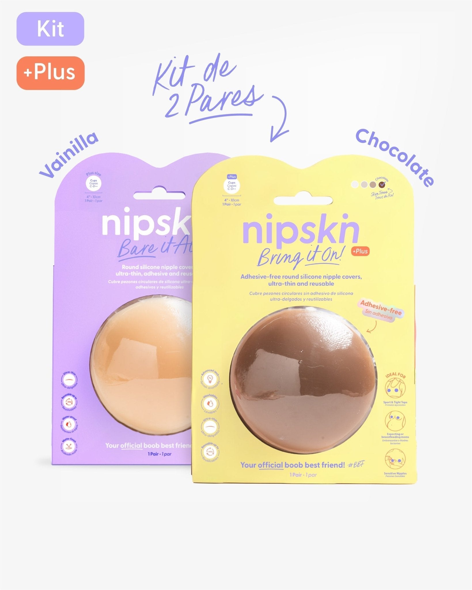Kit Pezoneras Sin Adhesivo + Pezoneras Con Adhesivo | Nipskin® - Nipskin ES