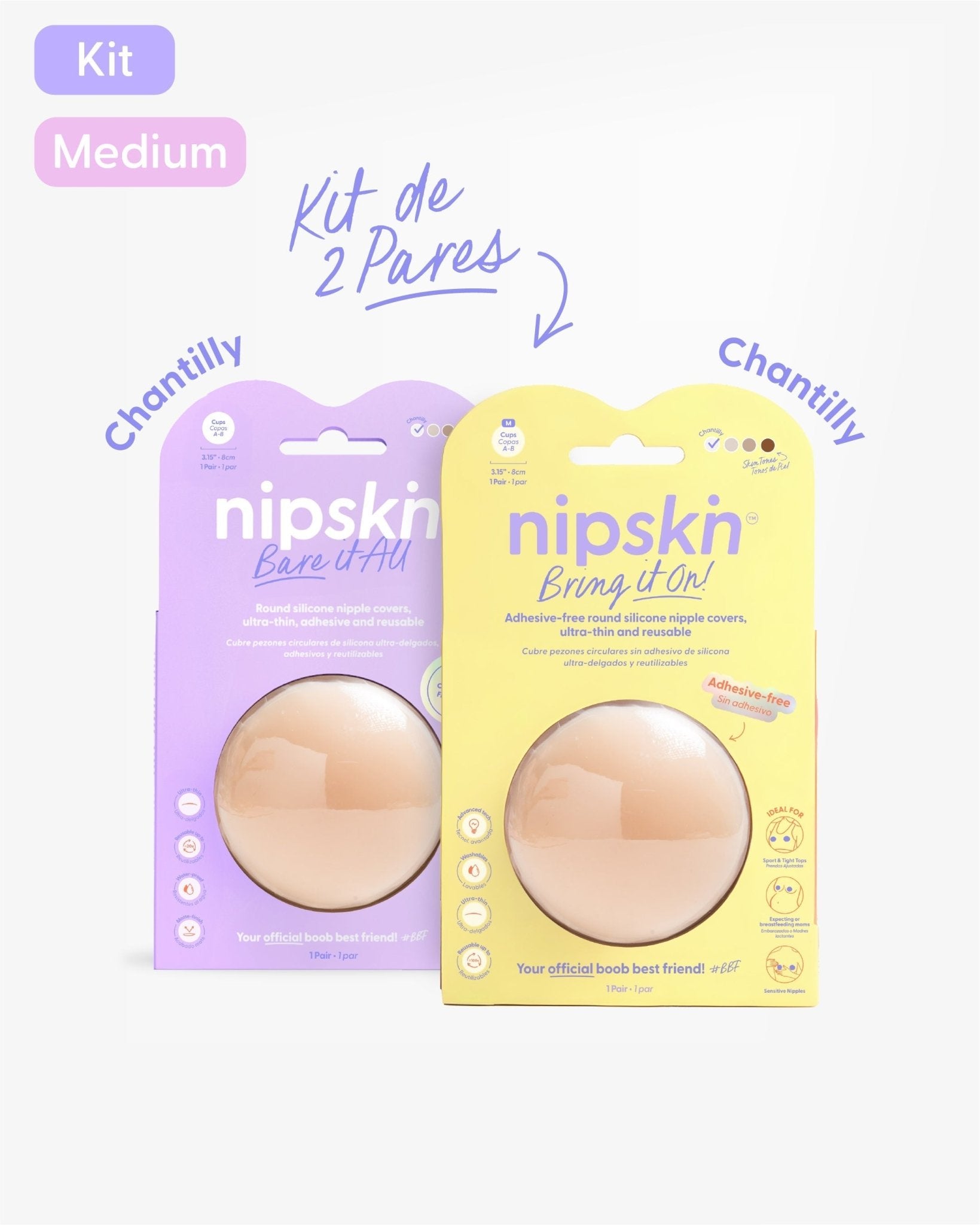 Kit Pezoneras Sin Adhesivo + Pezoneras Con Adhesivo | Nipskin® - Nipskin ES