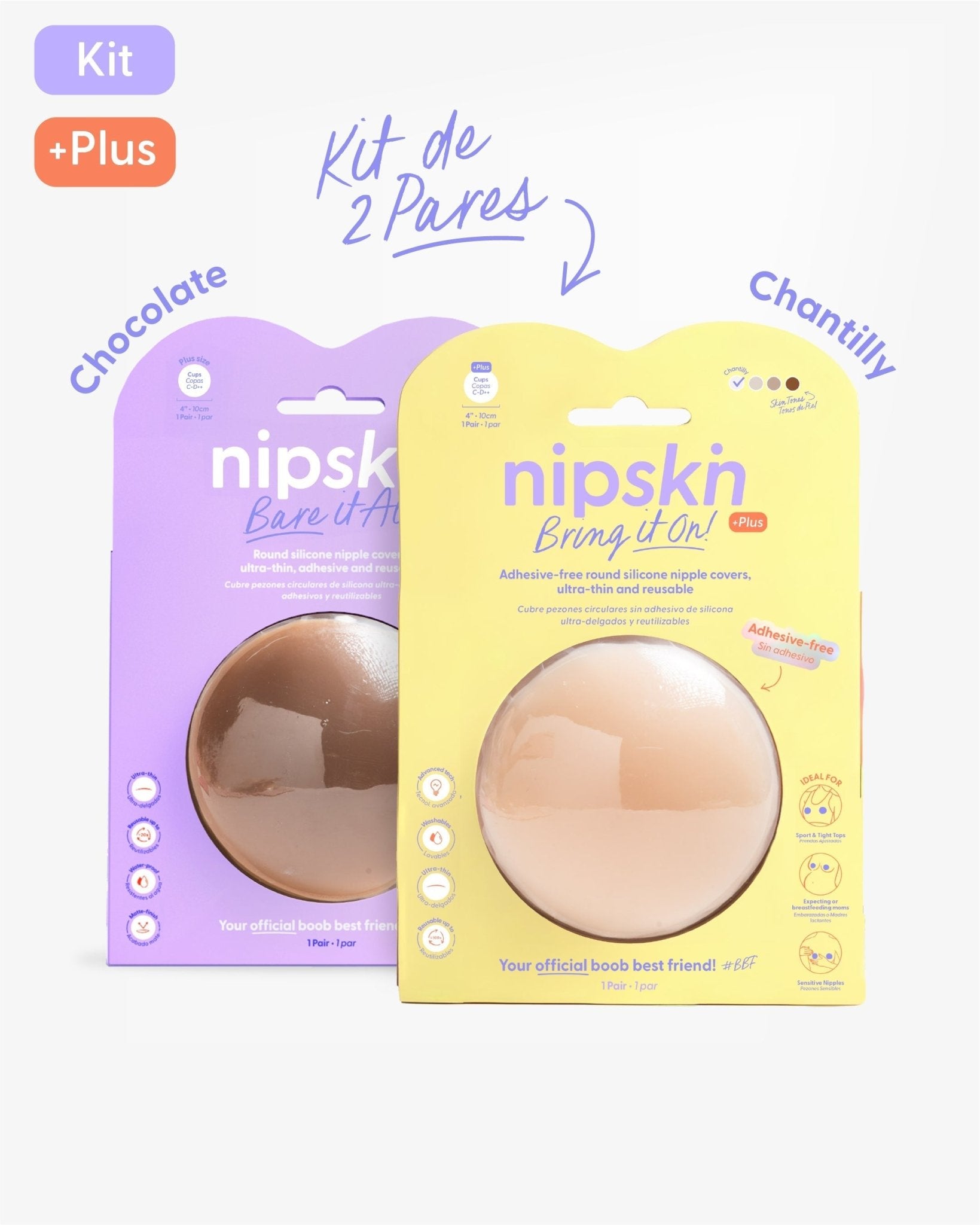 Kit Pezoneras Sin Adhesivo + Pezoneras Con Adhesivo | Nipskin® - Nipskin ES