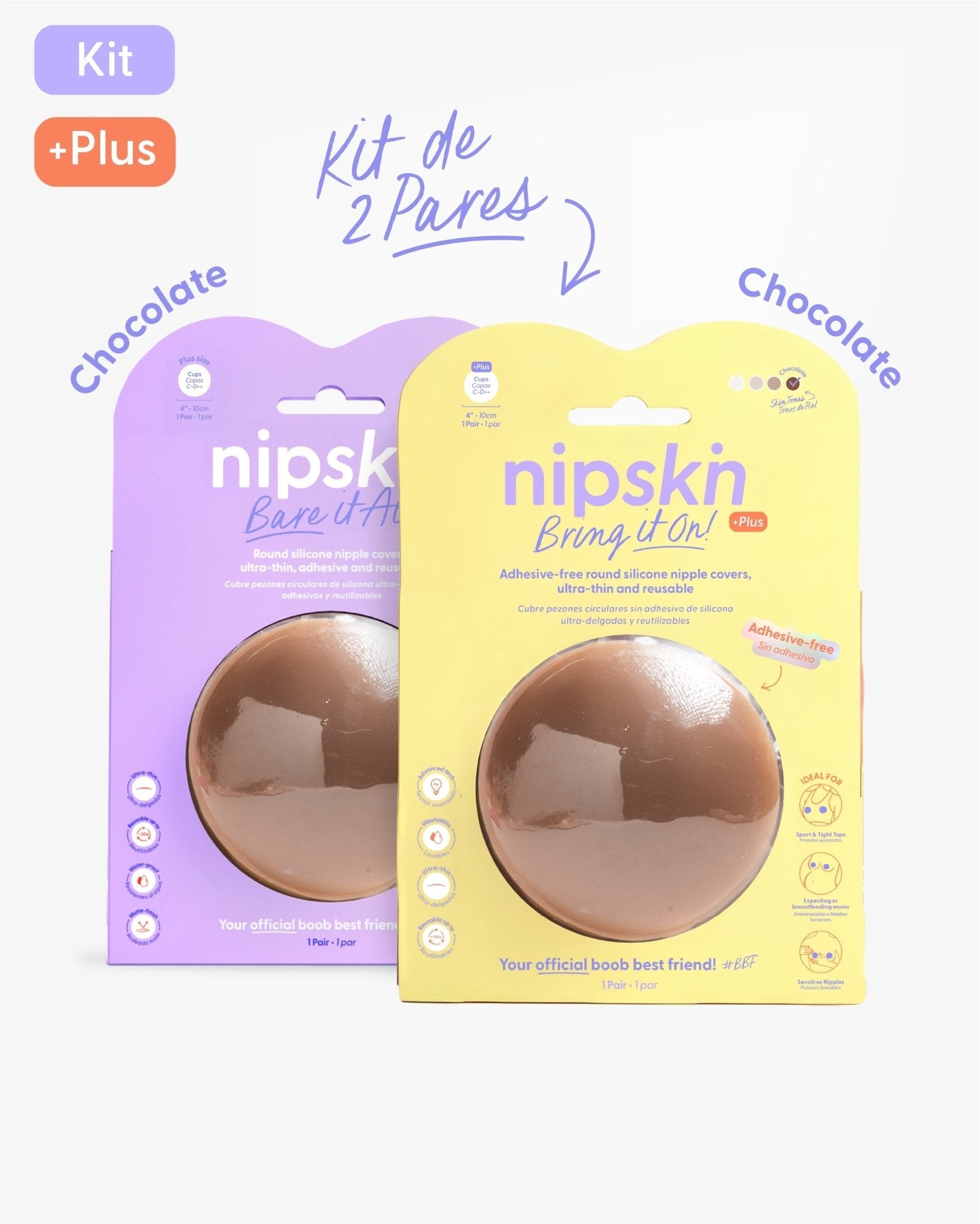 Kit Pezoneras Sin Adhesivo + Pezoneras Con Adhesivo | Nipskin® - Nipskin ES