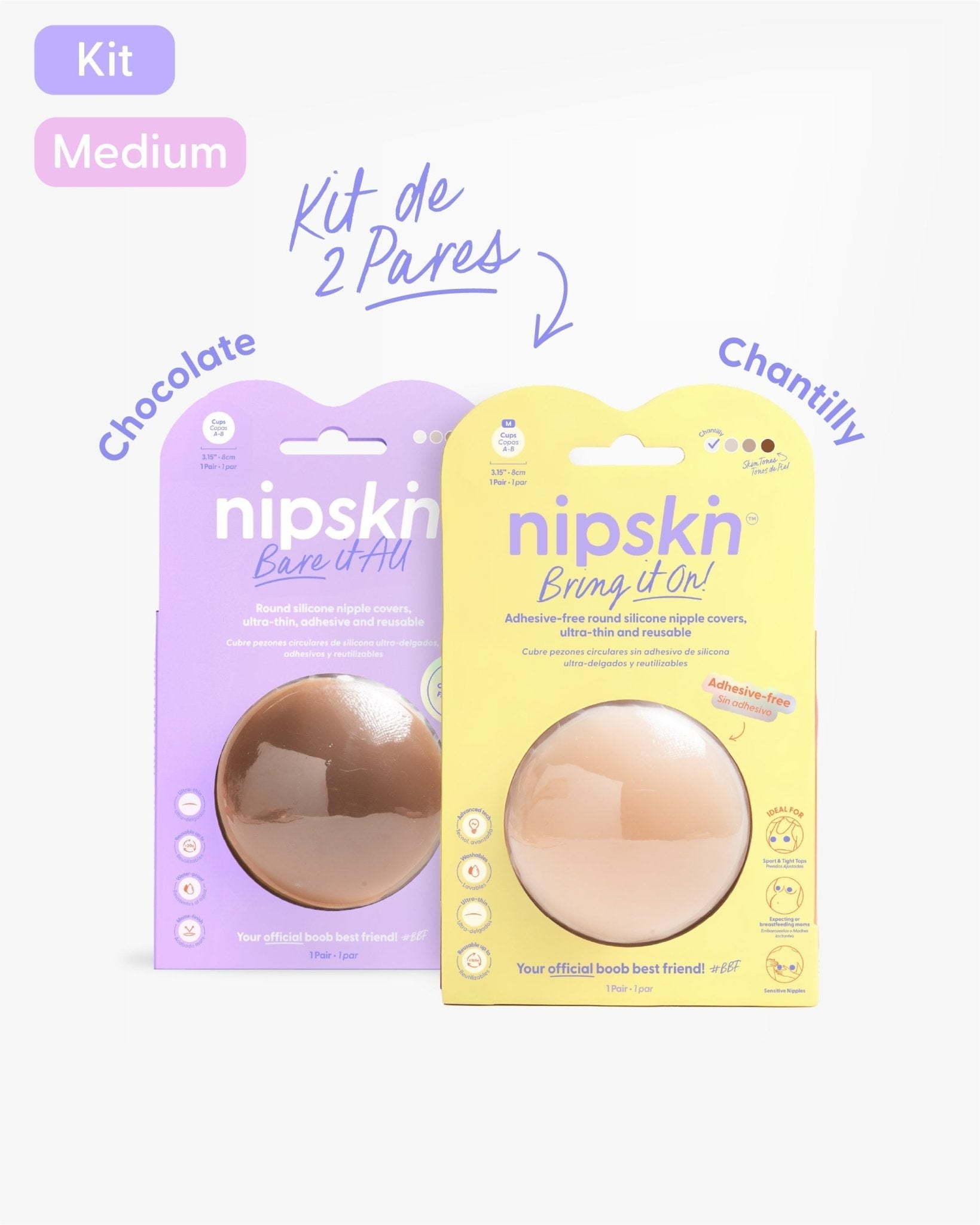 Kit Pezoneras Sin Adhesivo + Pezoneras Con Adhesivo | Nipskin® - Nipskin ES