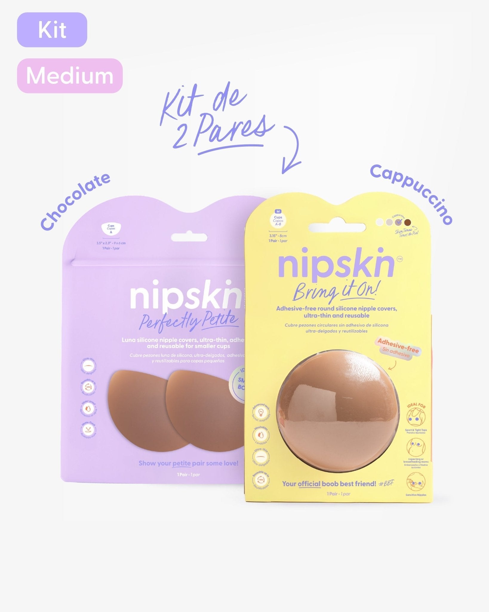 Kit Pezoneras Sin Adhesivo + Pezoneras Senos Pequeños | Nipskin® - Nipskin ES