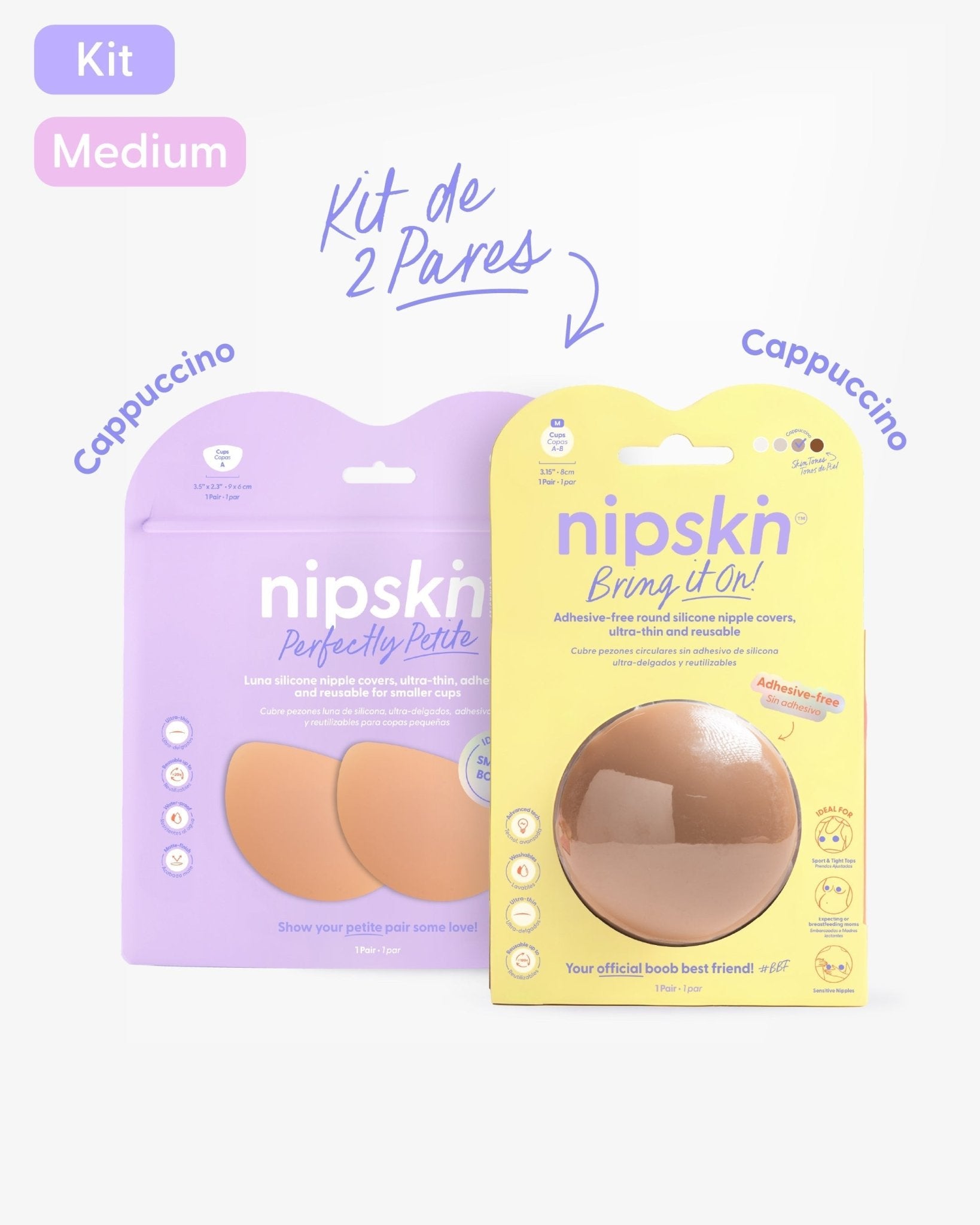 Kit Pezoneras Sin Adhesivo + Pezoneras Senos Pequeños | Nipskin® - Nipskin ES
