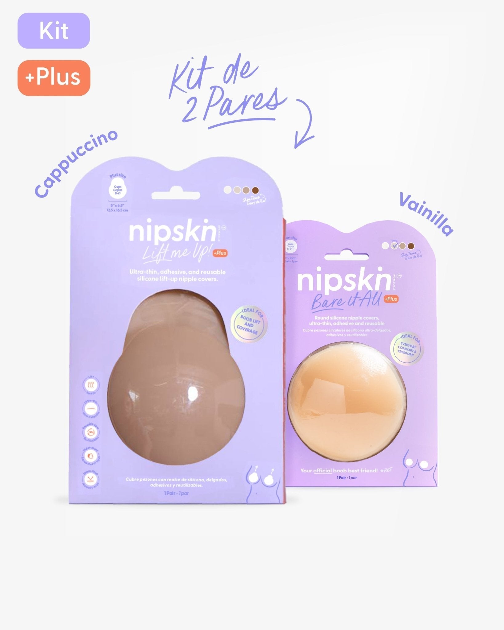 Kit x2 Copas Adhesivas de Silicona - Nipskin® - Nipskin ES