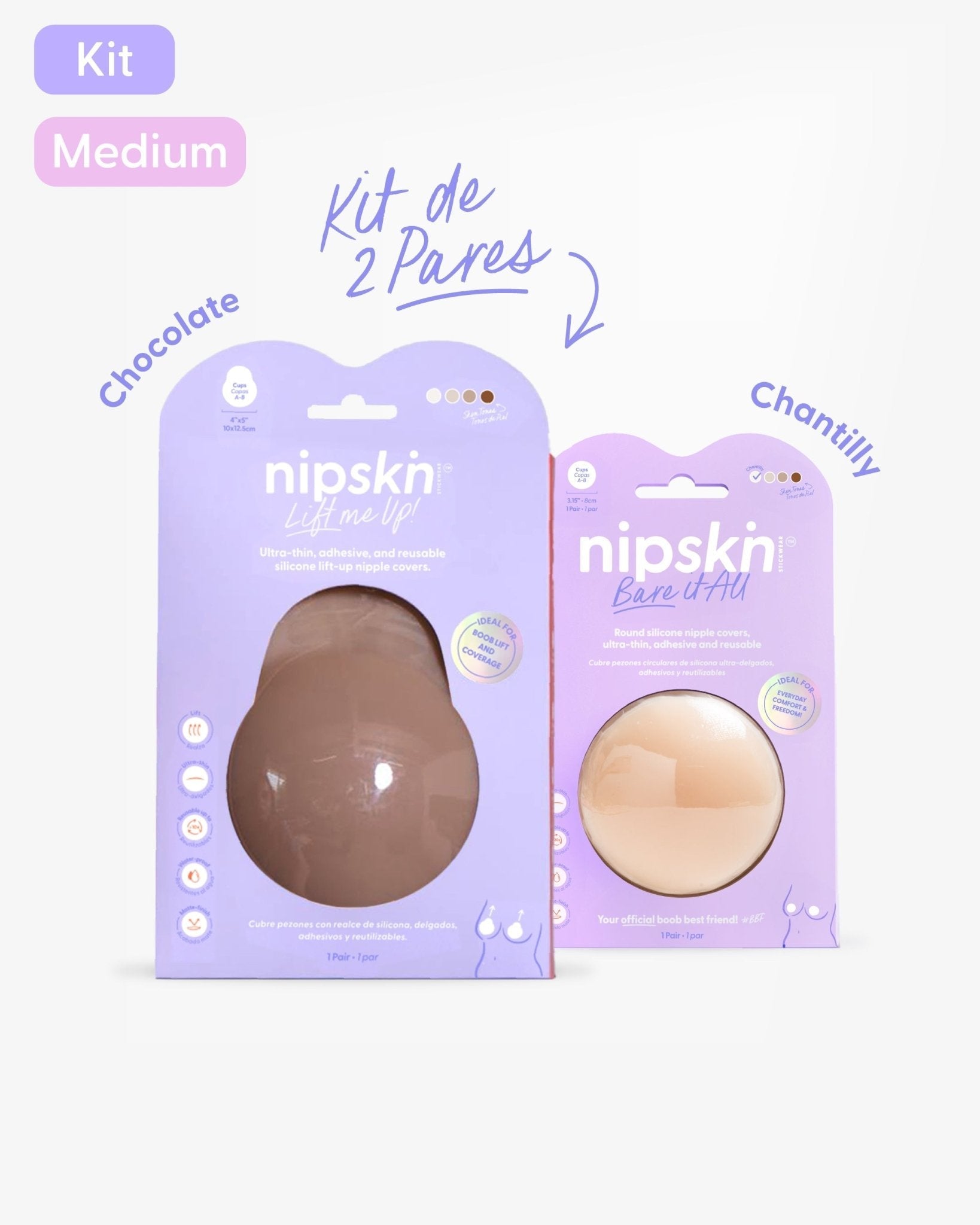 Kit x2 Copas Adhesivas de Silicona - Nipskin® - Nipskin ES