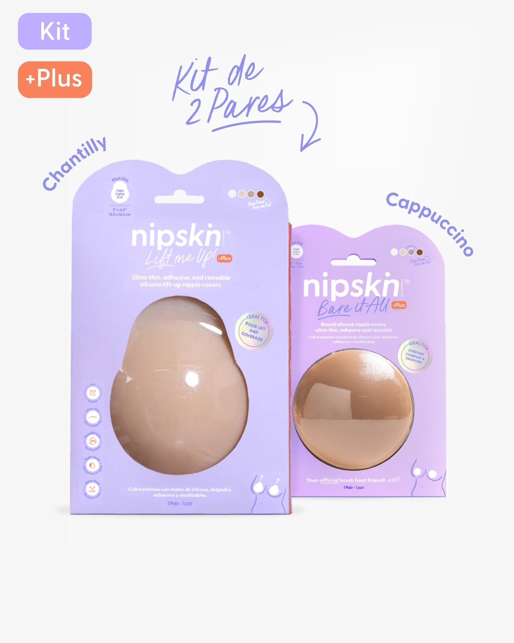 Kit x2 Copas Adhesivas de Silicona - Nipskin® - Nipskin ES