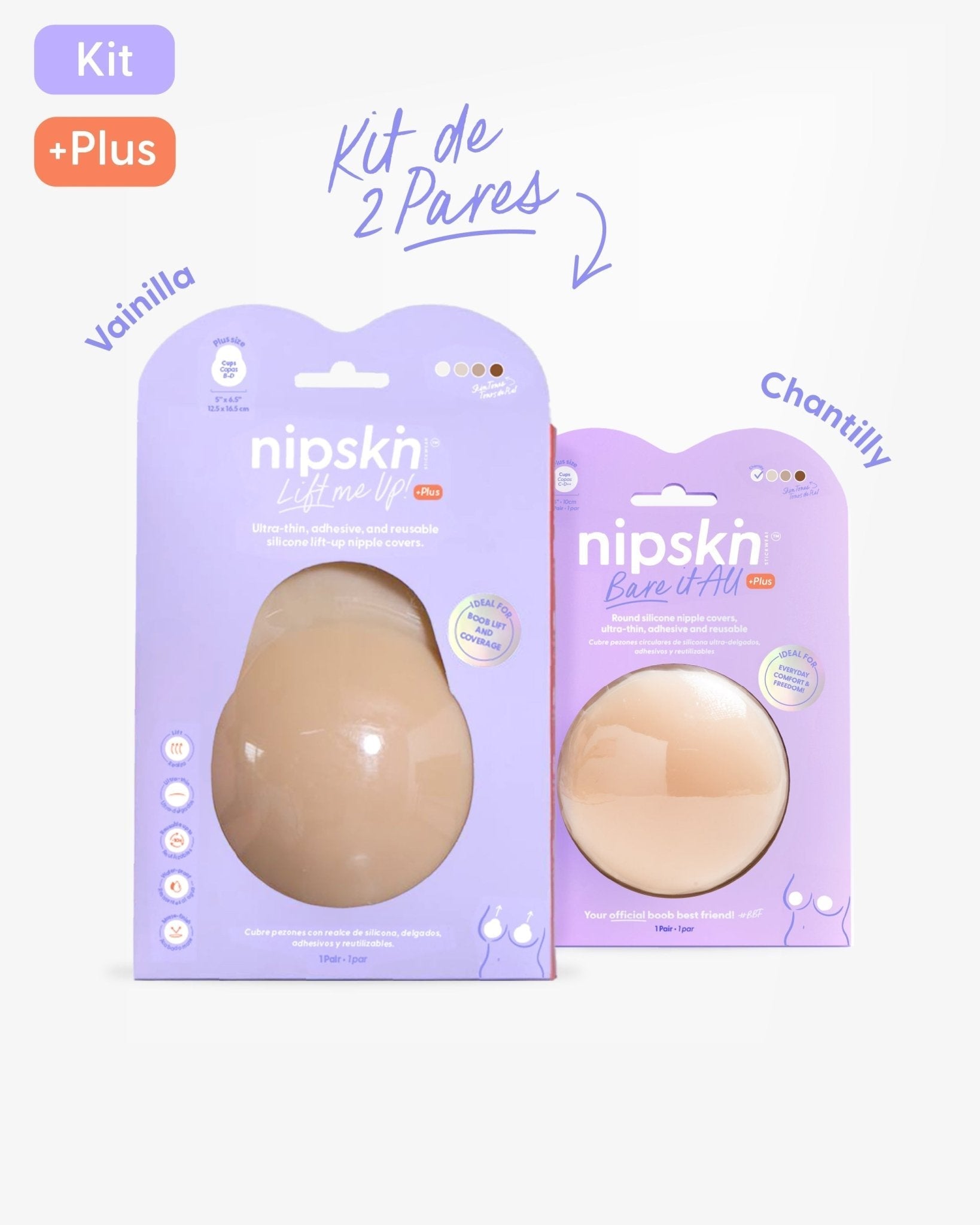 Kit x2 Copas Adhesivas de Silicona - Nipskin® - Nipskin ES