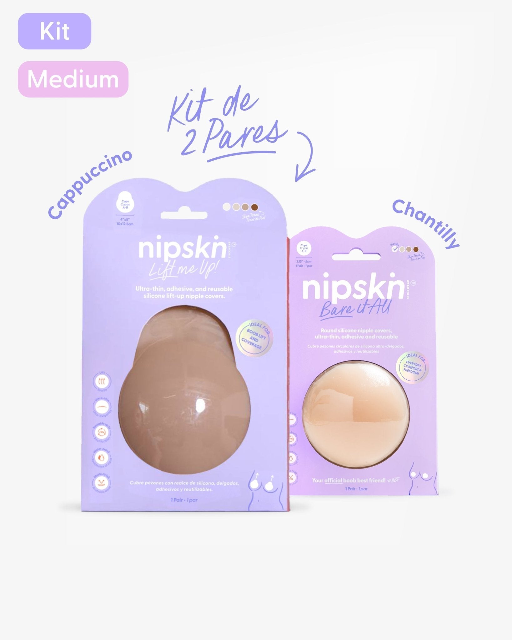 Kit x2 Copas Adhesivas de Silicona - Nipskin® - Nipskin ES