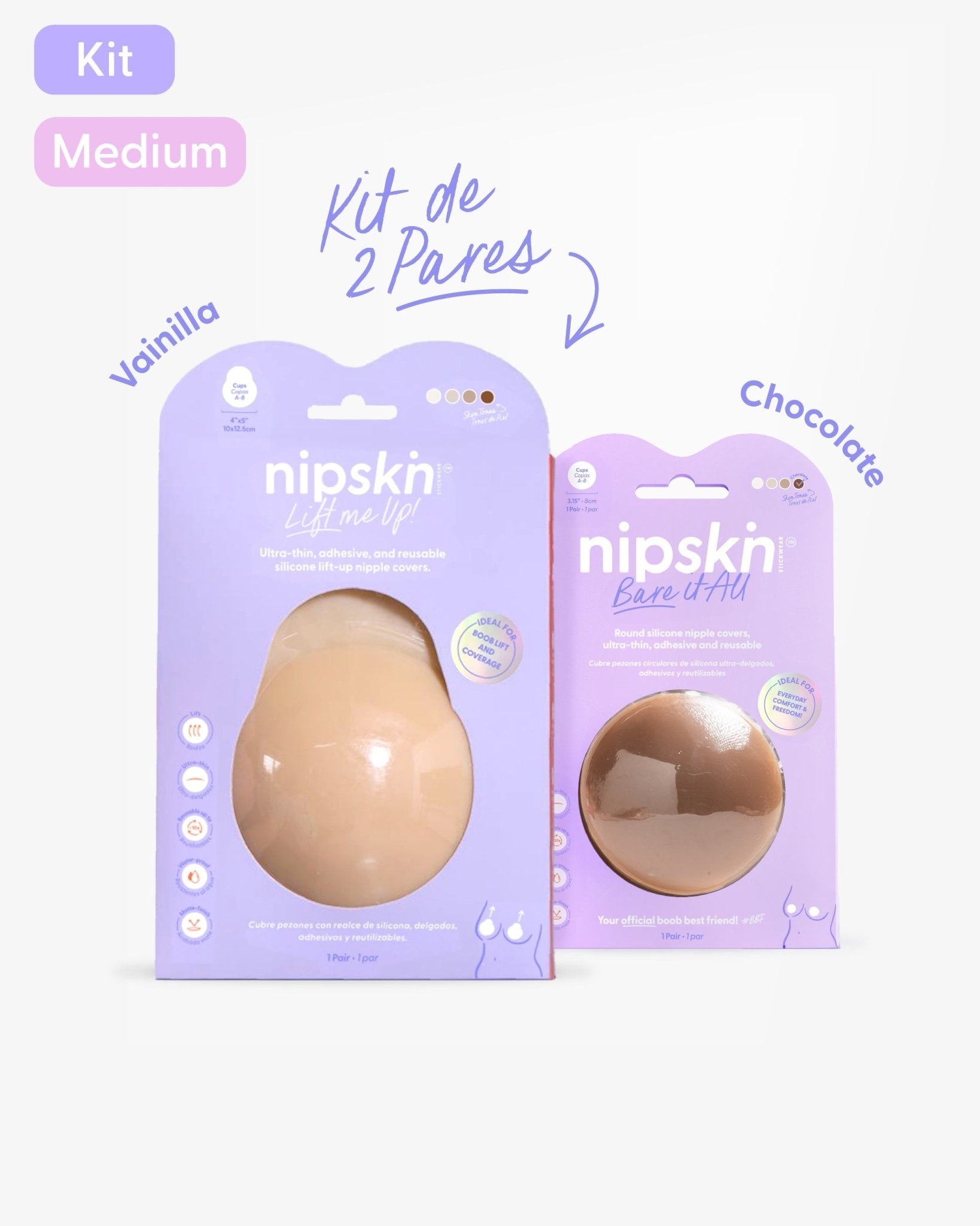 Kit x2 Copas Adhesivas de Silicona - Nipskin® - Nipskin ES