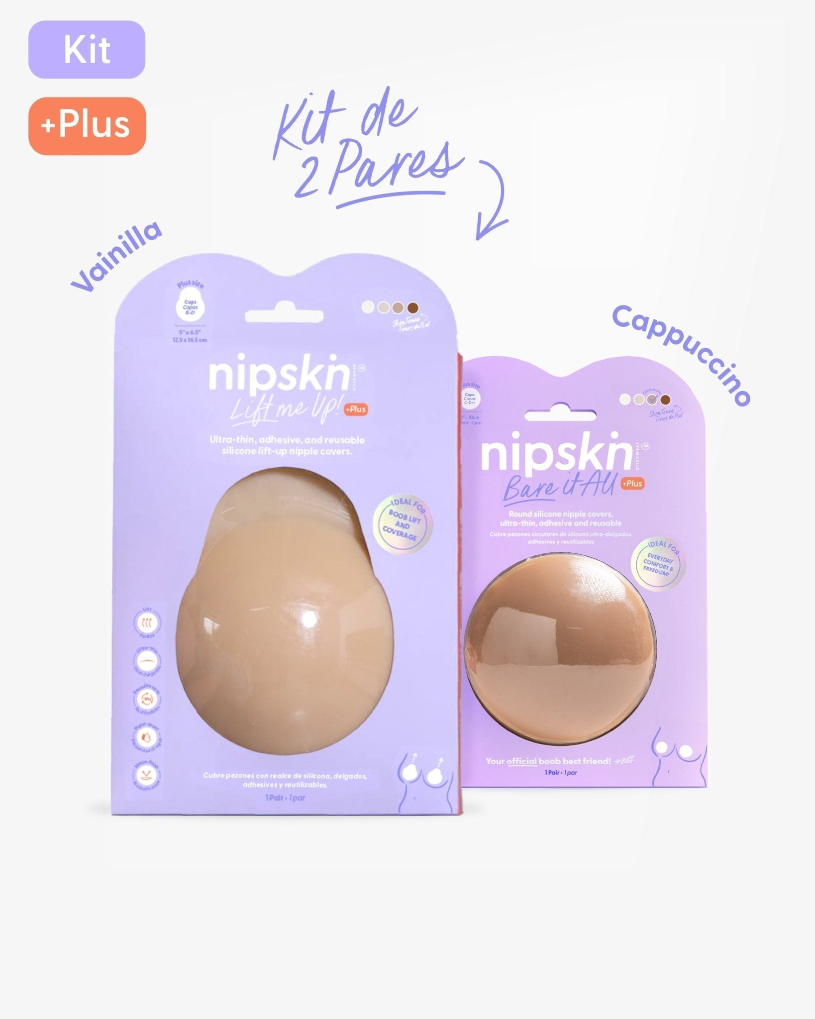 Kit x2 Copas Adhesivas de Silicona - Nipskin® - Nipskin ES