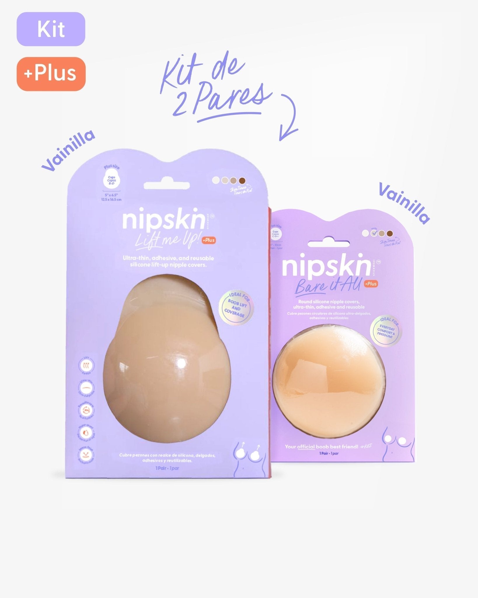 Kit x2 Copas Adhesivas de Silicona - Nipskin® - Nipskin ES