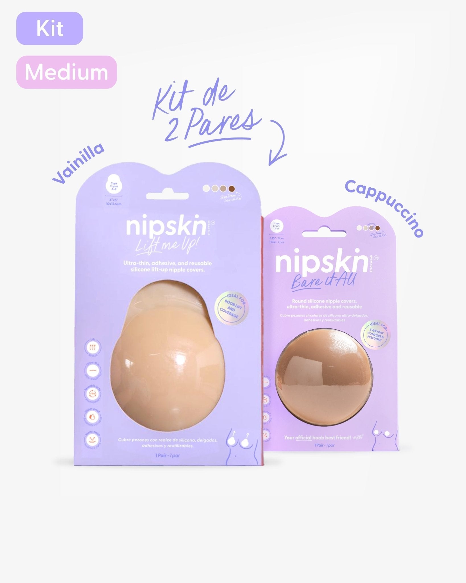 Kit x2 Copas Adhesivas de Silicona - Nipskin® - Nipskin ES