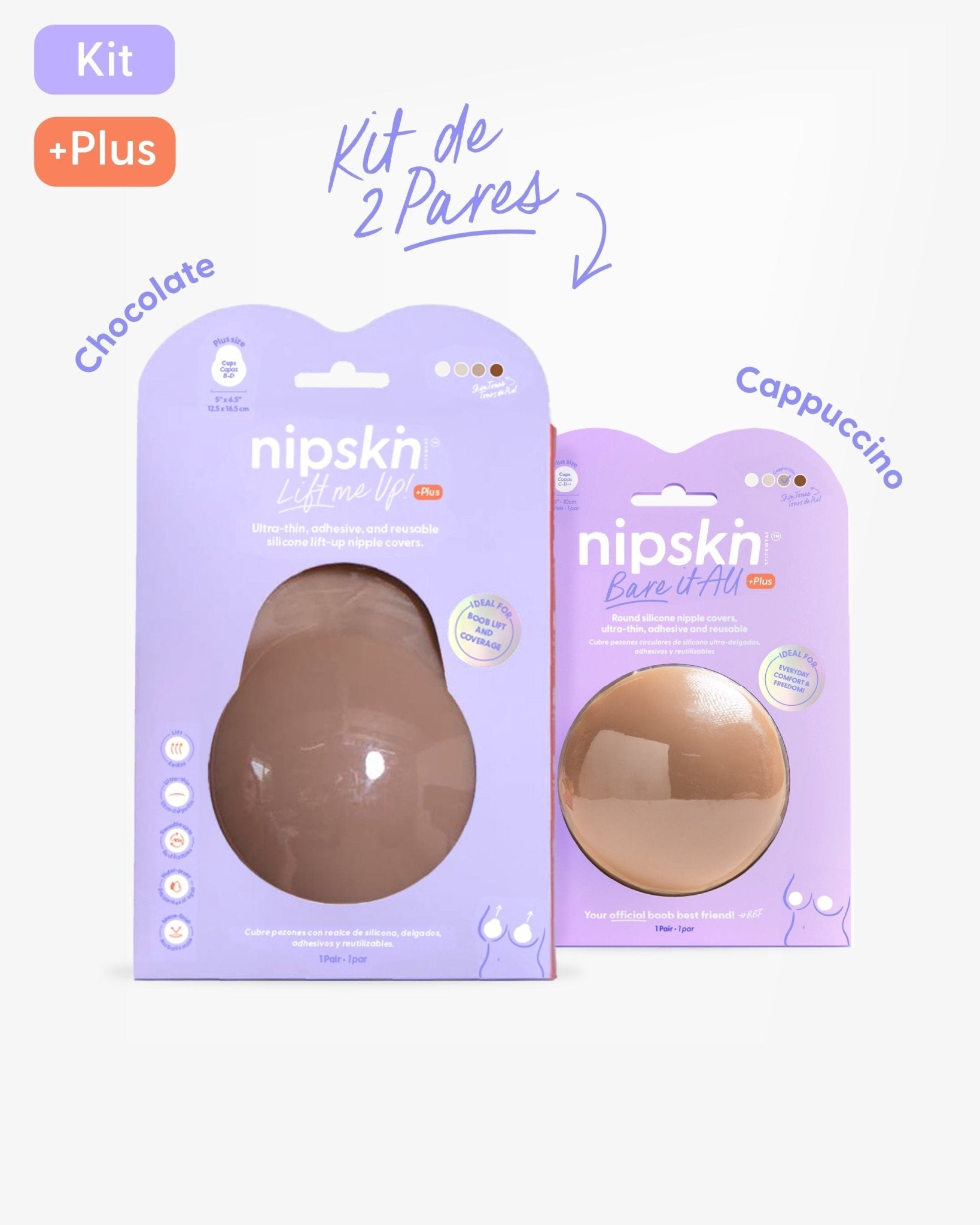Kit x2 Copas Adhesivas de Silicona - Nipskin® - Nipskin ES
