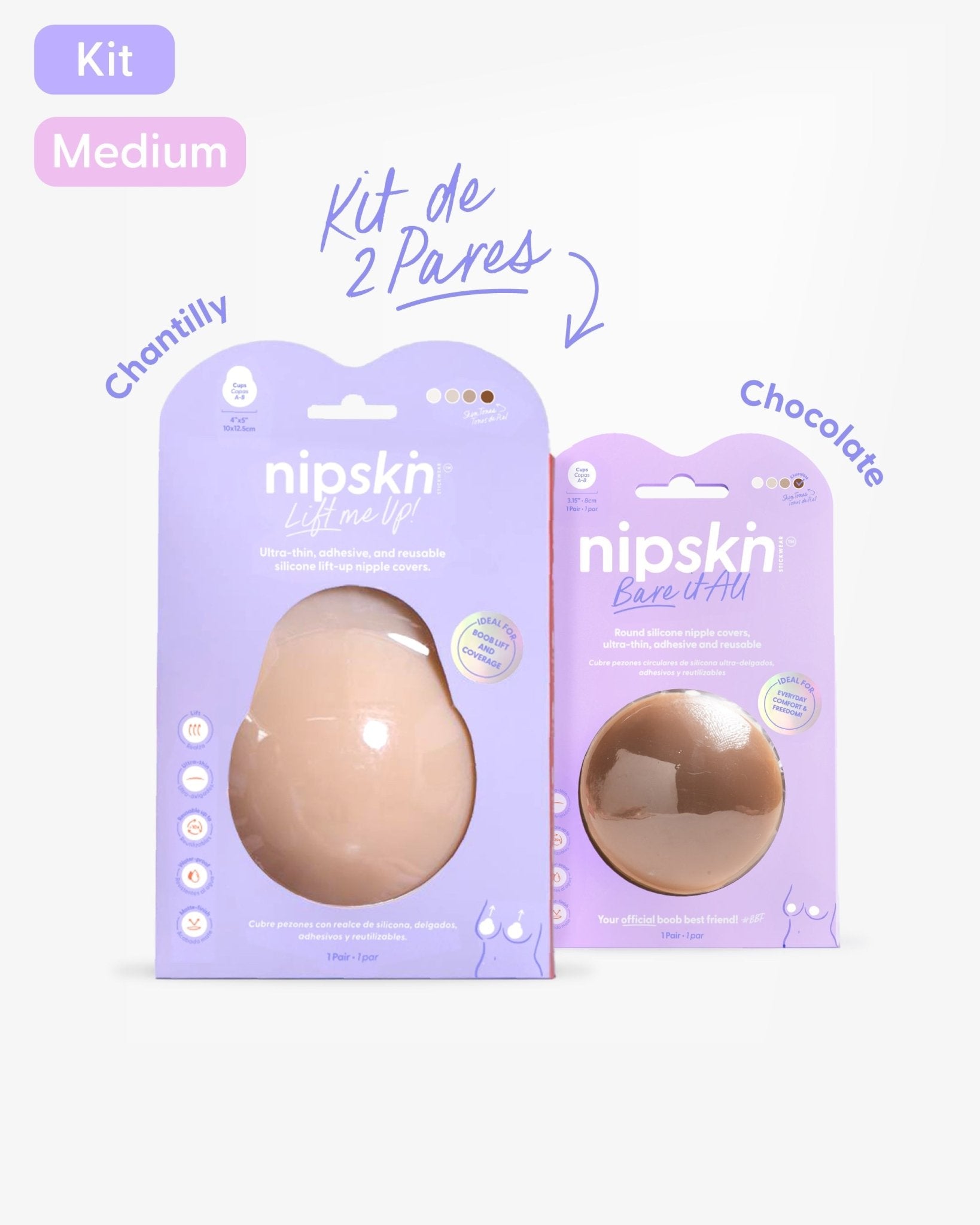 Kit x2 Copas Adhesivas de Silicona - Nipskin® - Nipskin ES