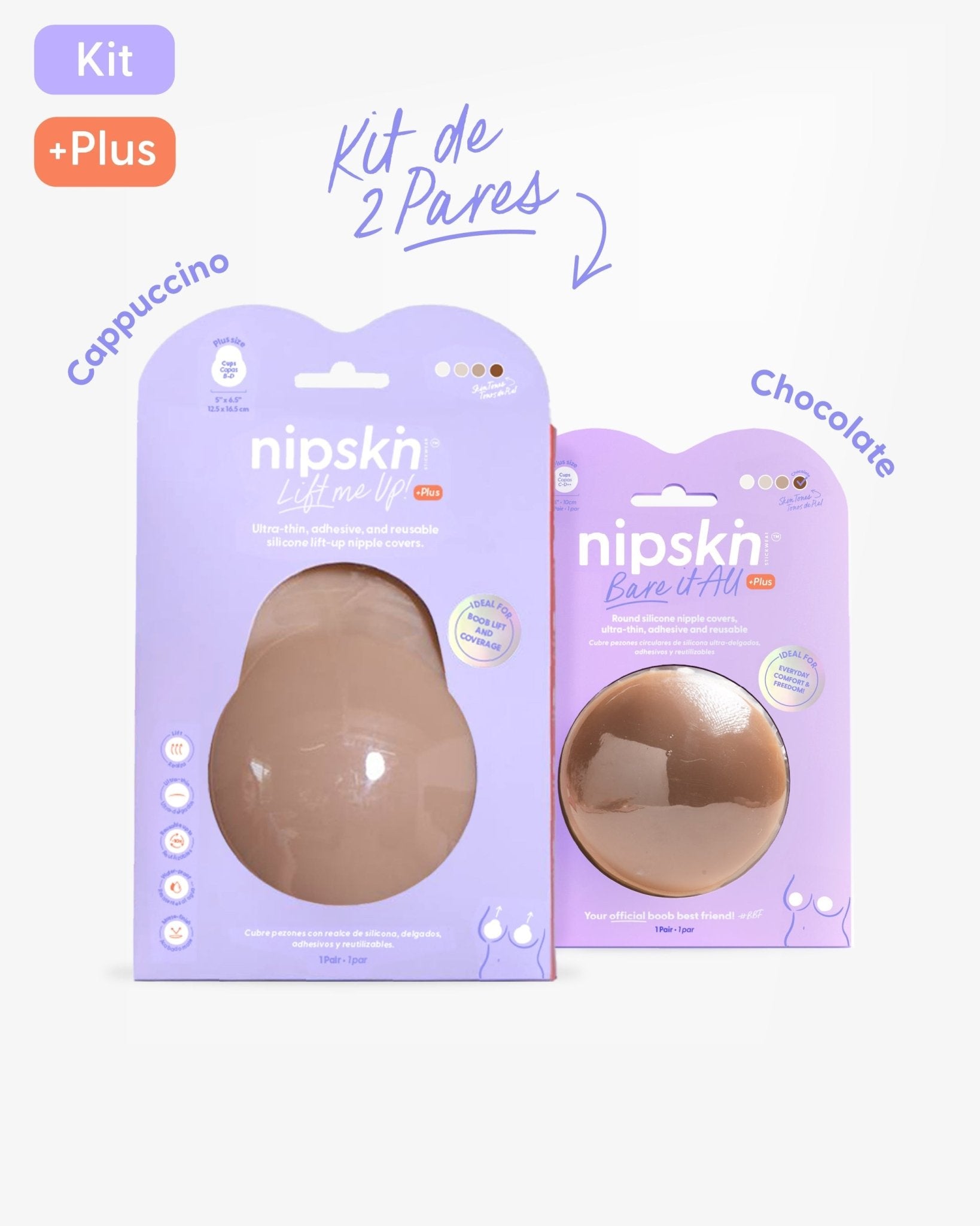 Kit x2 Copas Adhesivas de Silicona - Nipskin® - Nipskin ES