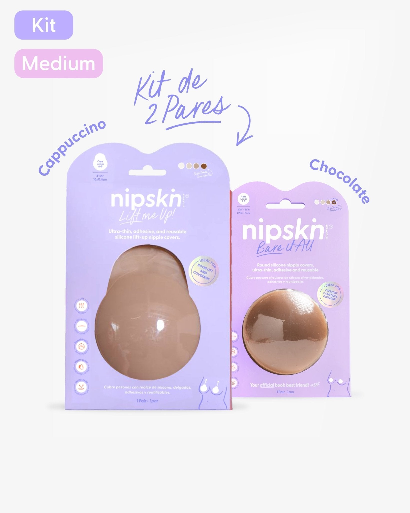 Kit x2 Copas Adhesivas de Silicona - Nipskin® - Nipskin ES