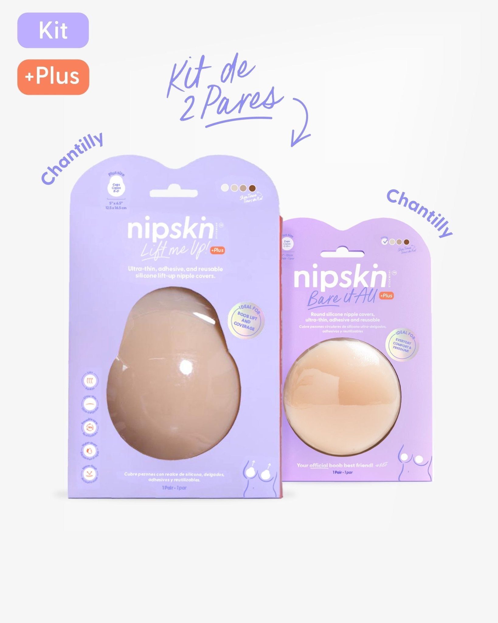 Kit x2 Copas Adhesivas de Silicona - Nipskin® - Nipskin ES
