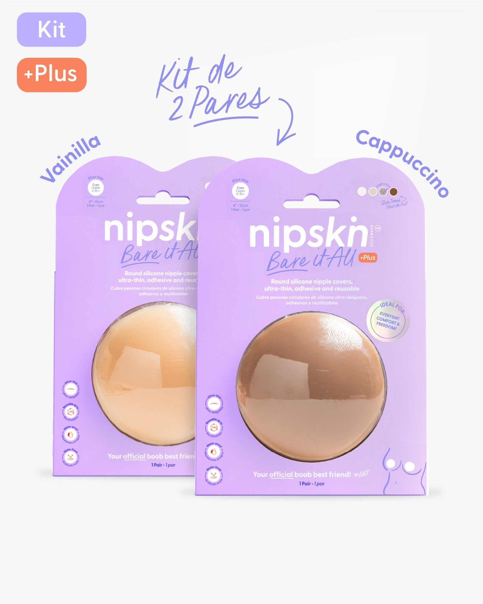 Kit x2 Pezoneras de Silicona - Nipskin® - Nipskin