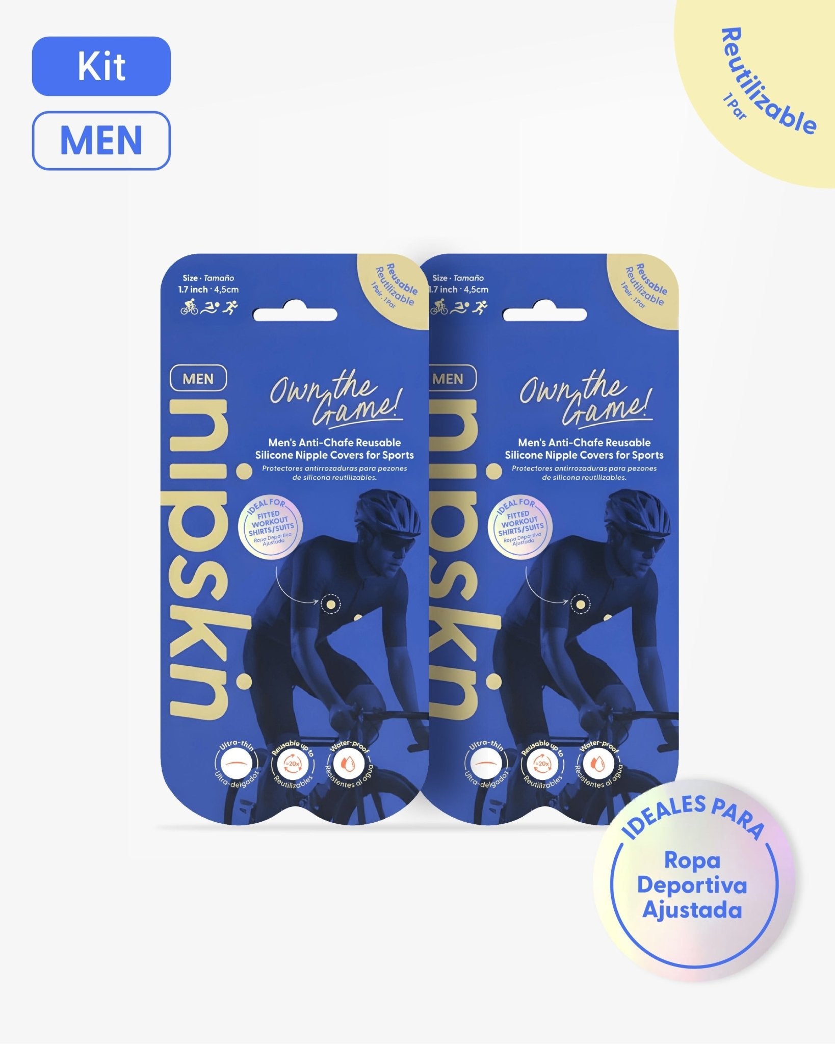 KIt X2 Protectores Anti - Roce Reutilizables (Silicona Pro), Own the Game - Nipskin® - Nipskin ES