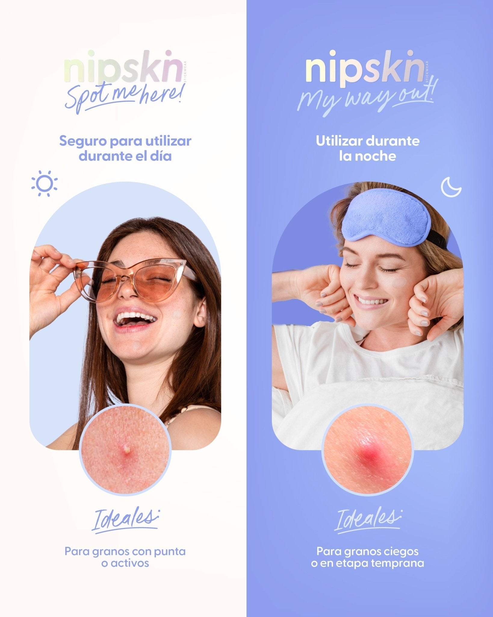 Parches para Granos, uso de noche - Nipskin® - Nipskin