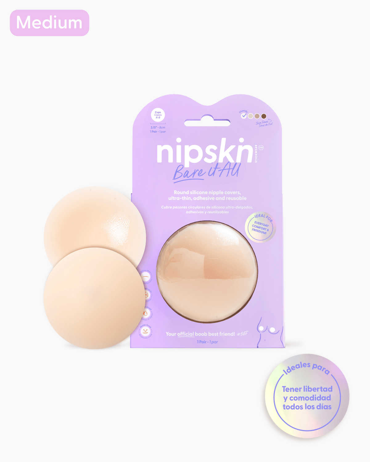 Pezoneras de Silicona Reutilizable, Bare It All - Nipskin® - Nipskin ES