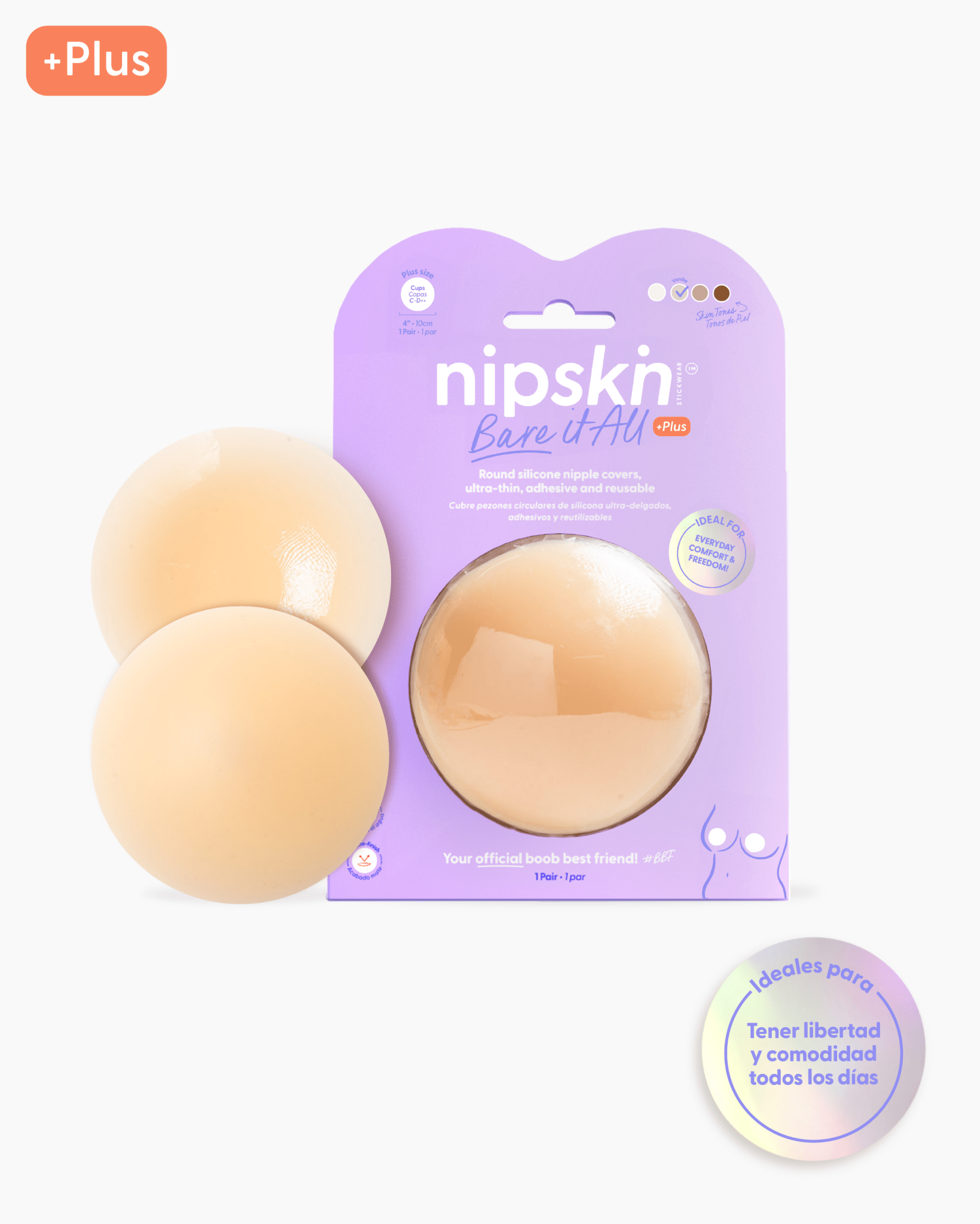 Pezoneras de Silicona Reutilizable, Bare It All - Nipskin® - Nipskin ES