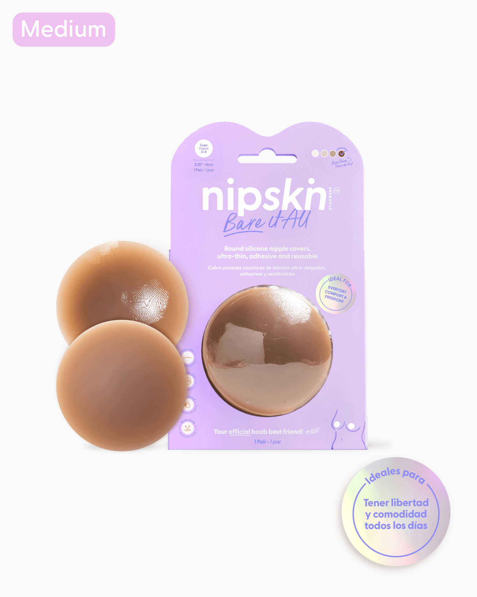 Pezoneras de Silicona Reutilizable, Bare It All - Nipskin® - Nipskin ES