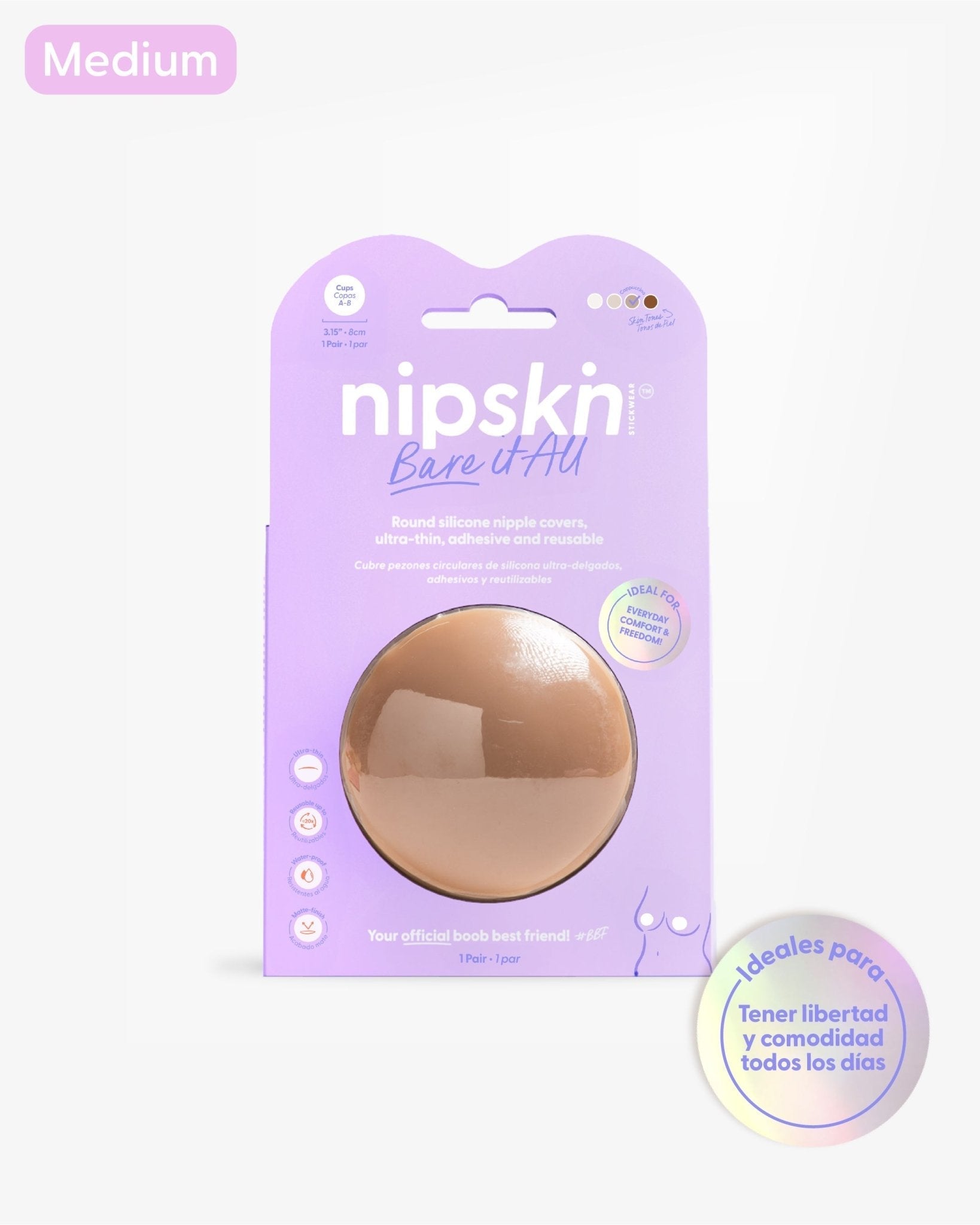 Pezoneras de Silicona Reutilizable - Nipskin® - Nipple Covers - Nipskin