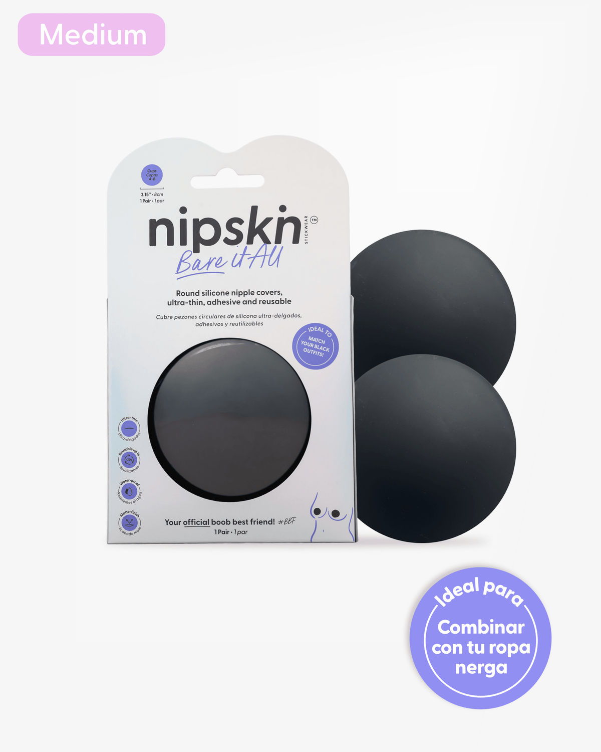 Pezoneras Negras de Silicona, Bare It All - Nipskin® - Nipskin ES
