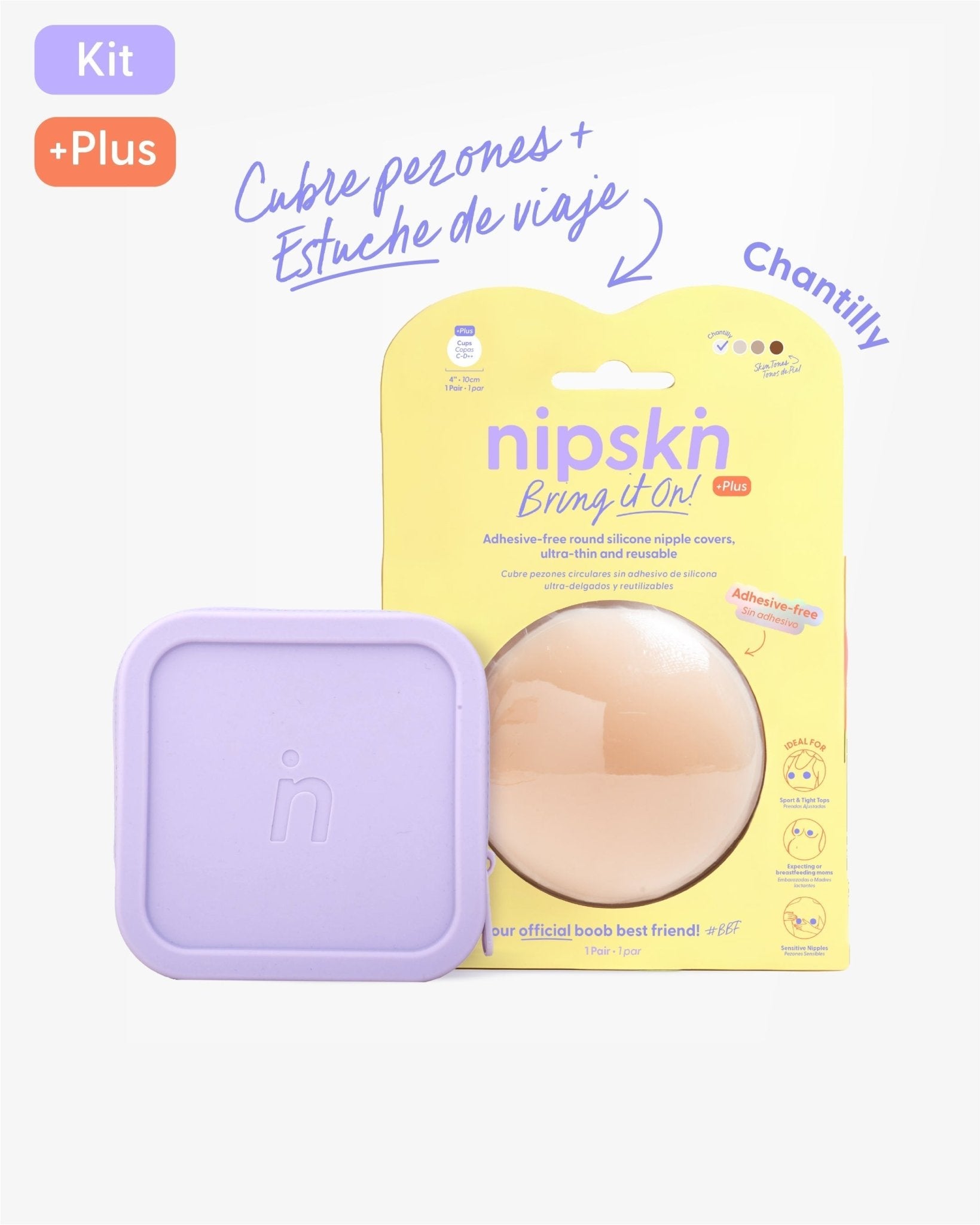 Pezoneras Sin Adhesivo de silicona más Estuche, Bring It On | Nipskin® - Nipskin ES
