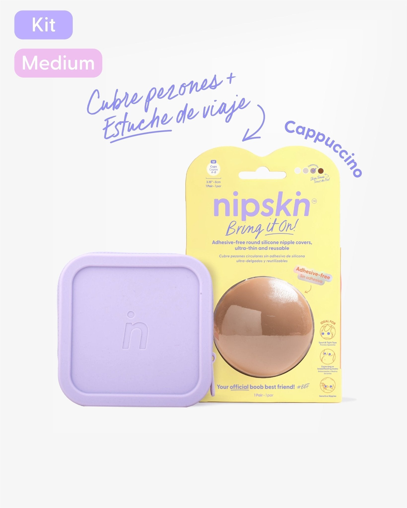 Pezoneras Sin Adhesivo de silicona más Estuche, Bring It On | Nipskin® - Nipskin ES