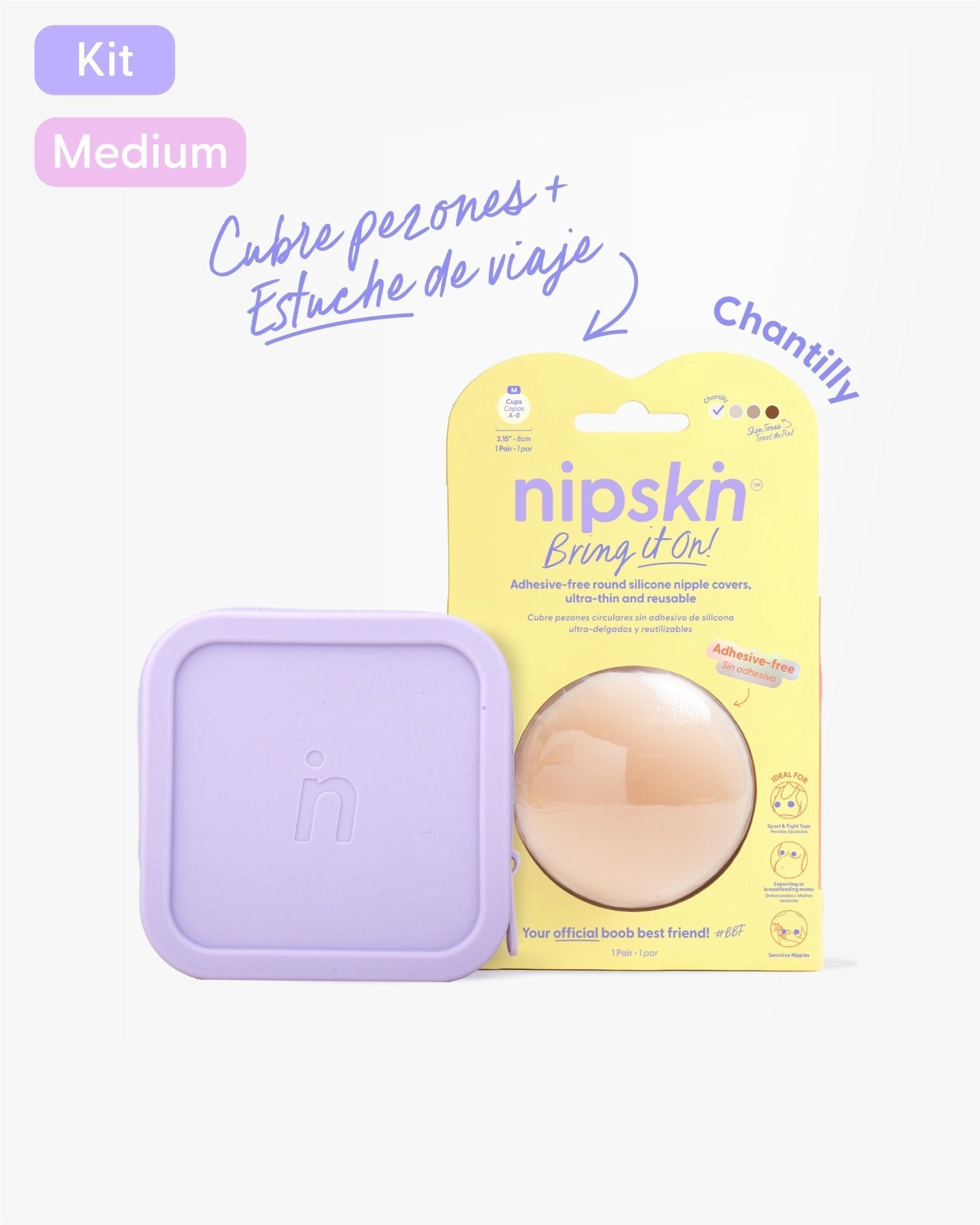 Pezoneras Sin Adhesivo de silicona más Estuche, Bring It On | Nipskin® - Nipskin ES