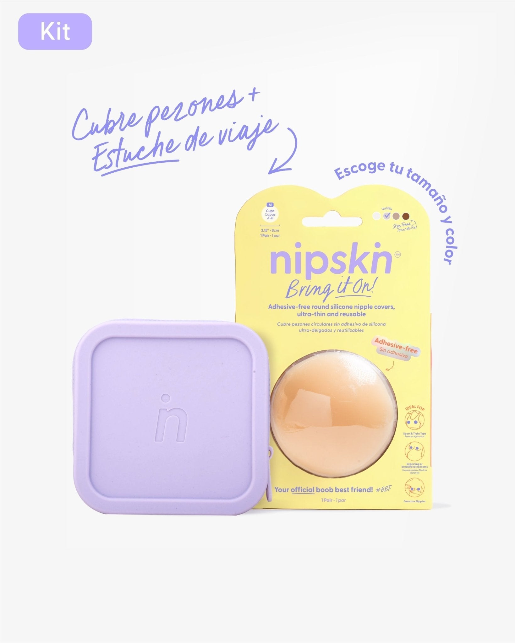 Pezoneras Sin Adhesivo de silicona más Estuche, Bring It On | Nipskin® - Nipskin ES