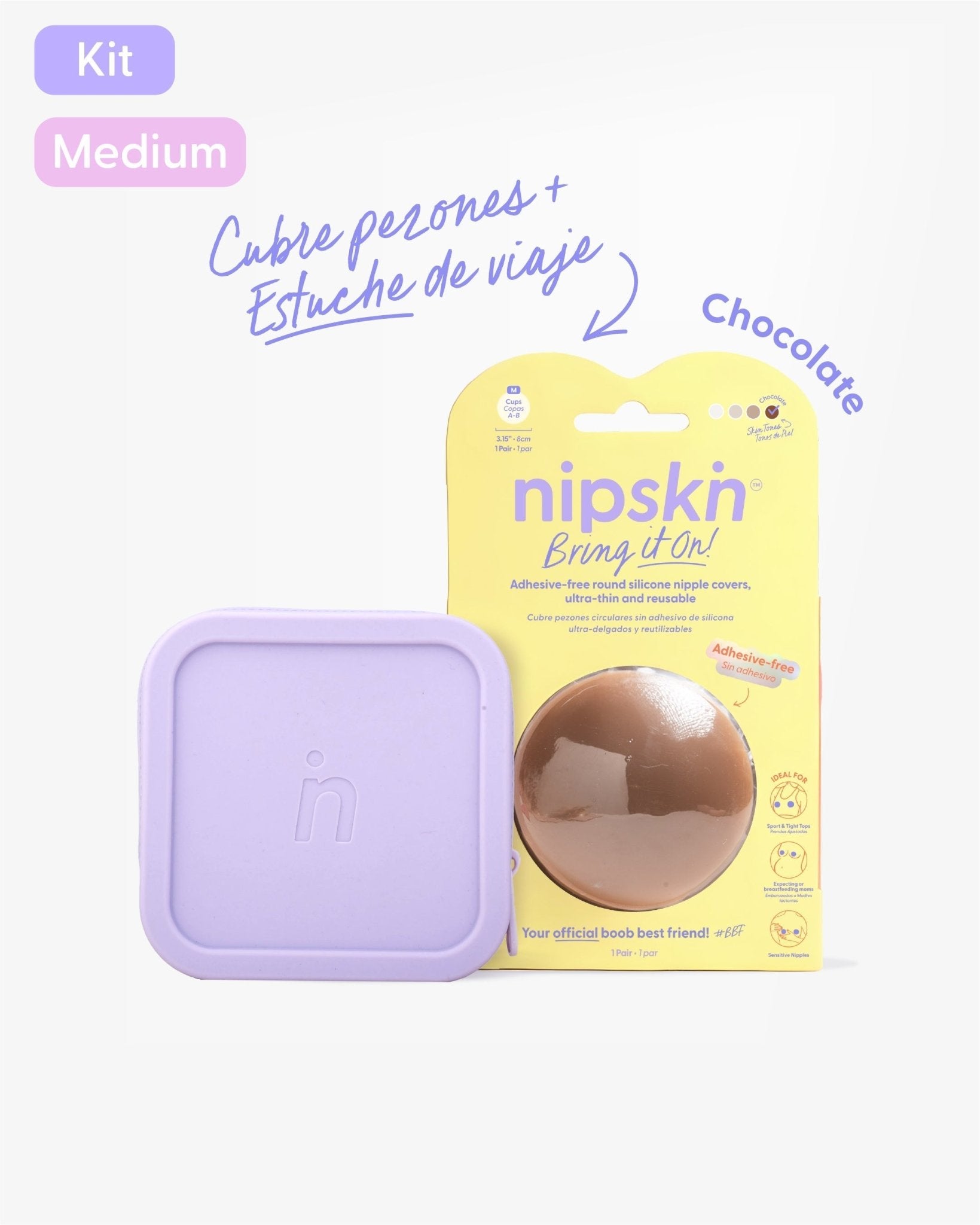 Pezoneras Sin Adhesivo de silicona más Estuche, Bring It On | Nipskin® - Nipskin ES
