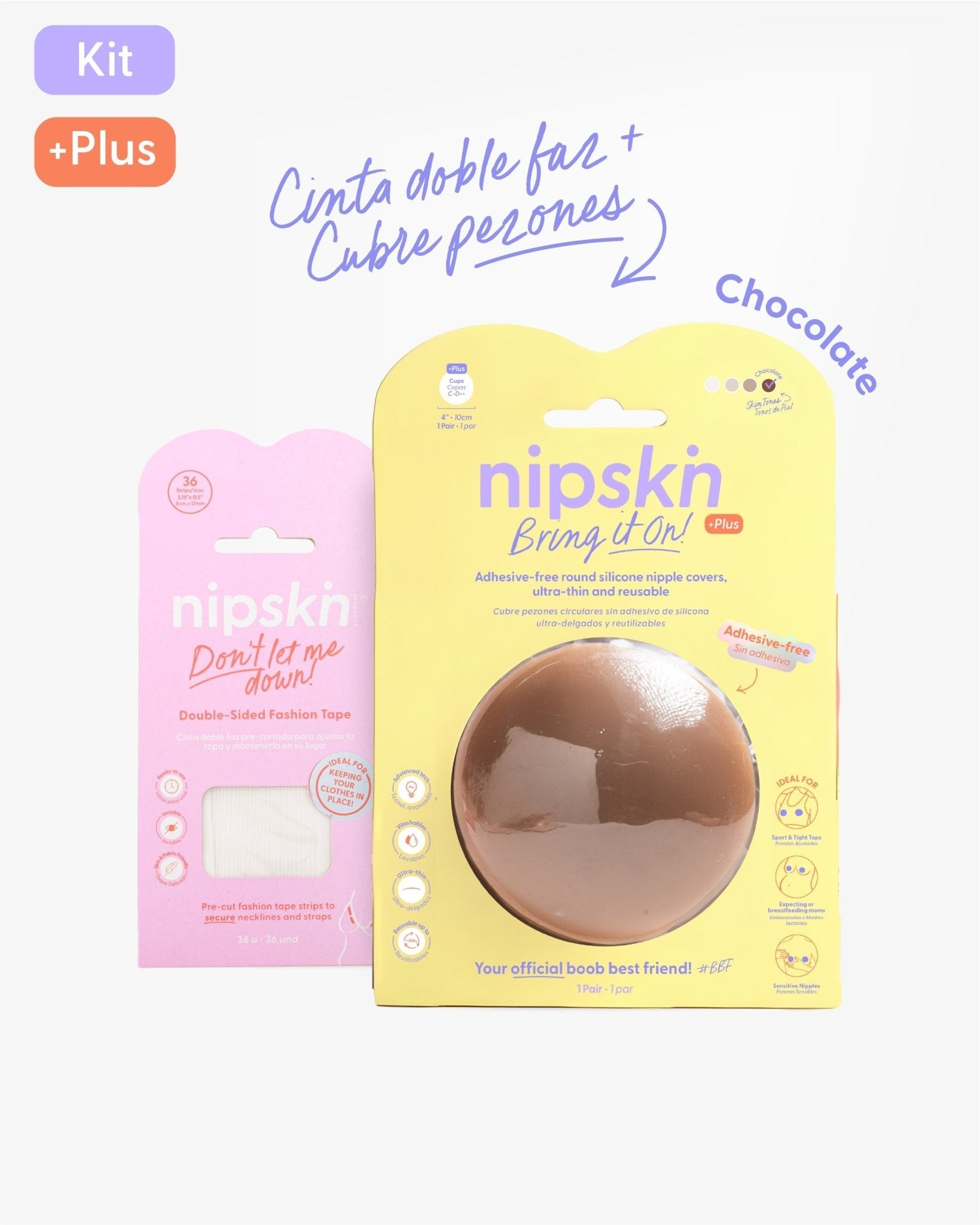 Pezoneras Sin Adhesivo más Cinta Doble Faz, Bring It On | Nipskin® - Nipskin ES